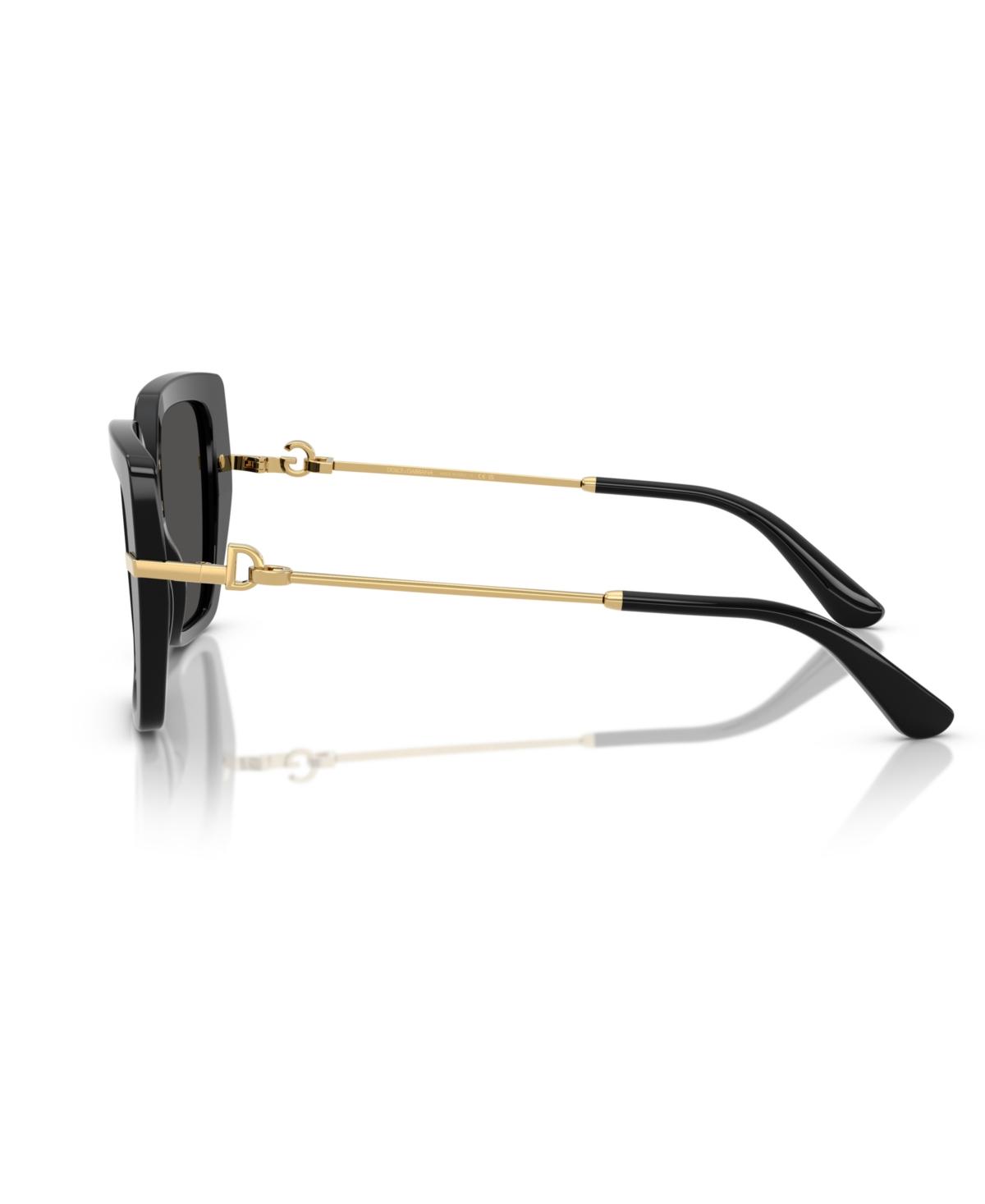 DOLCE & GABBANA Womens Black Dg4373 Square-frame Acetate Sunglasses In Light Grey Gradient Black Product Image