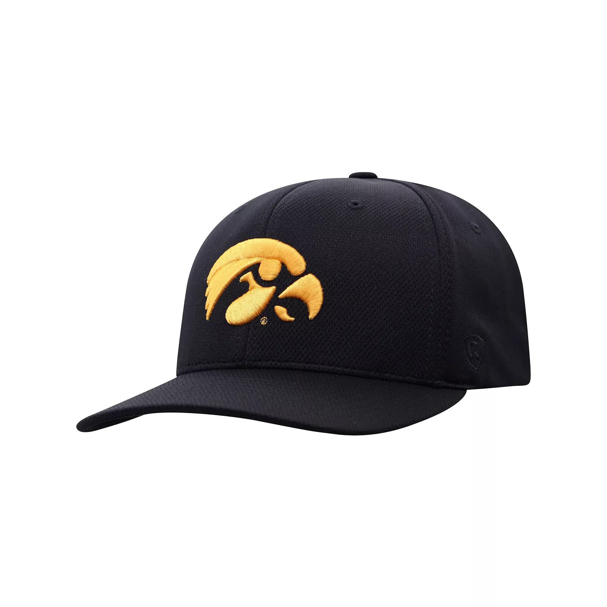 Men's Top of the World Black Iowa Hawkeyes Reflex Logo Flex Hat, Size: Medium/Large Product Image