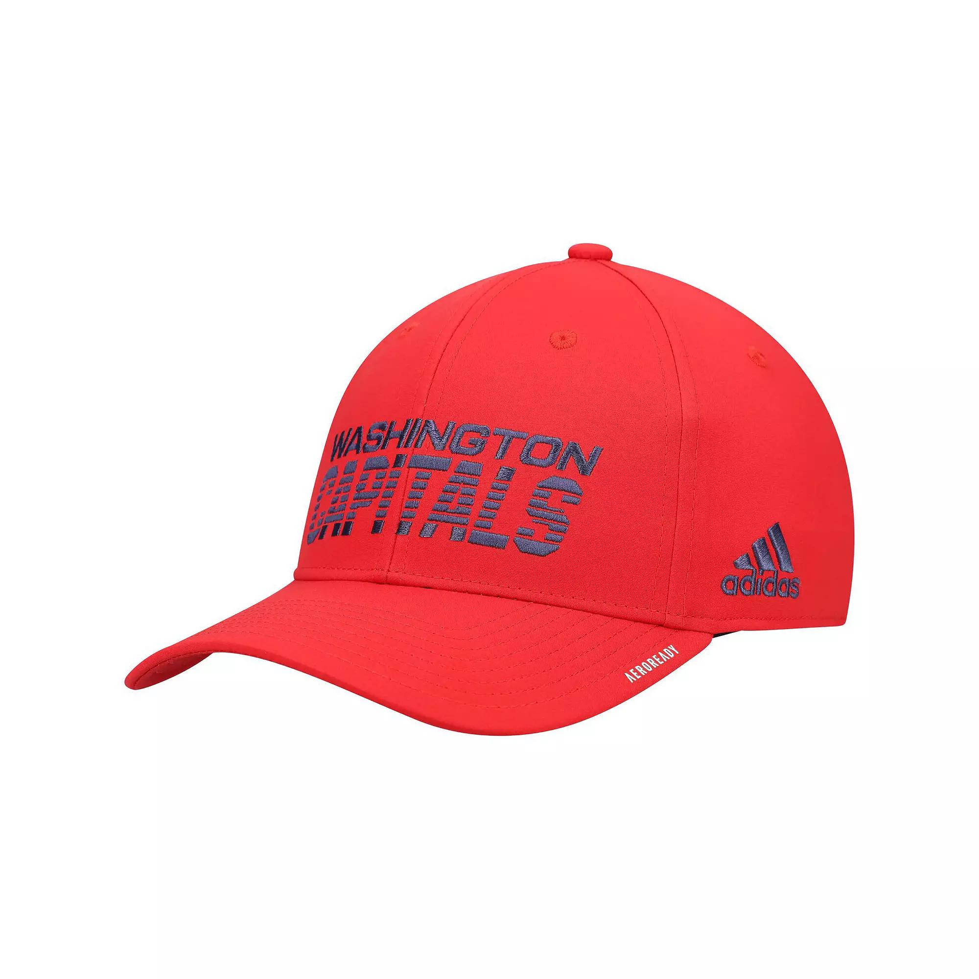 Men's adidas Red Washington Capitals 2021 Locker Room AEROREADY Flex Hat, Size: Small/Medium Product Image