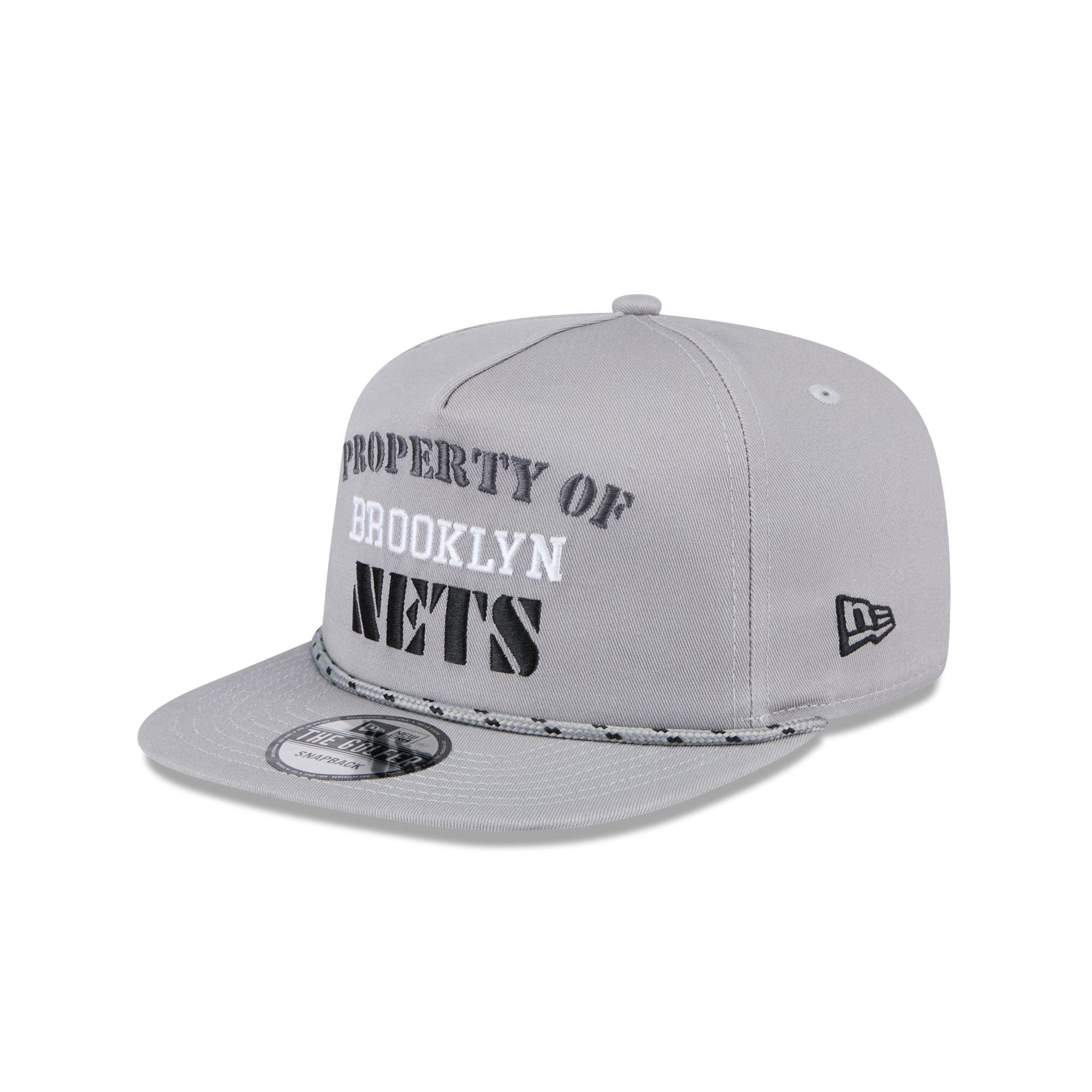 Brooklyn Nets Vintage Gray Rope Golfer Hat Male Product Image
