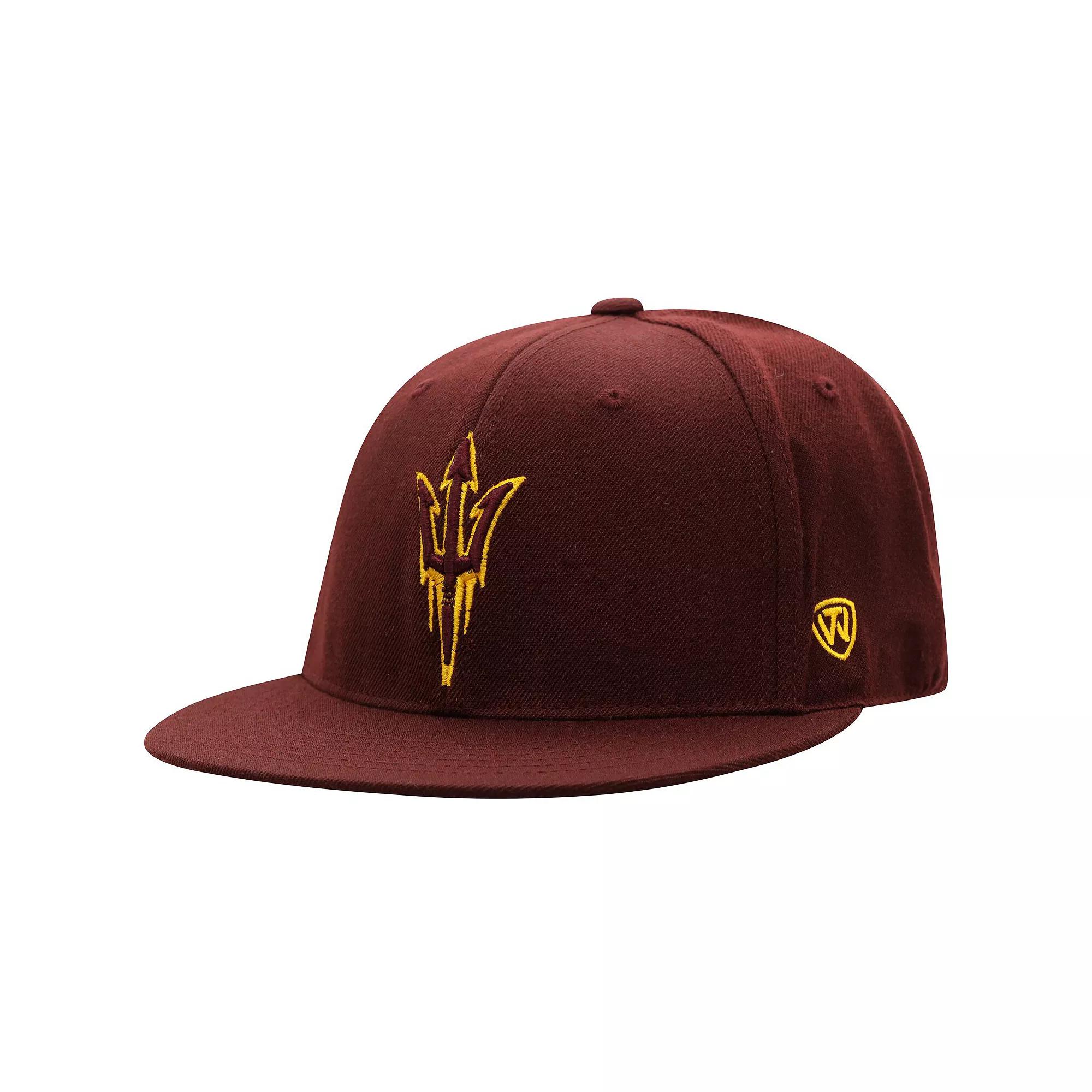 Mens Top of the World Maroon Arizona State Sun Devils Team Color Fitted Hat Product Image