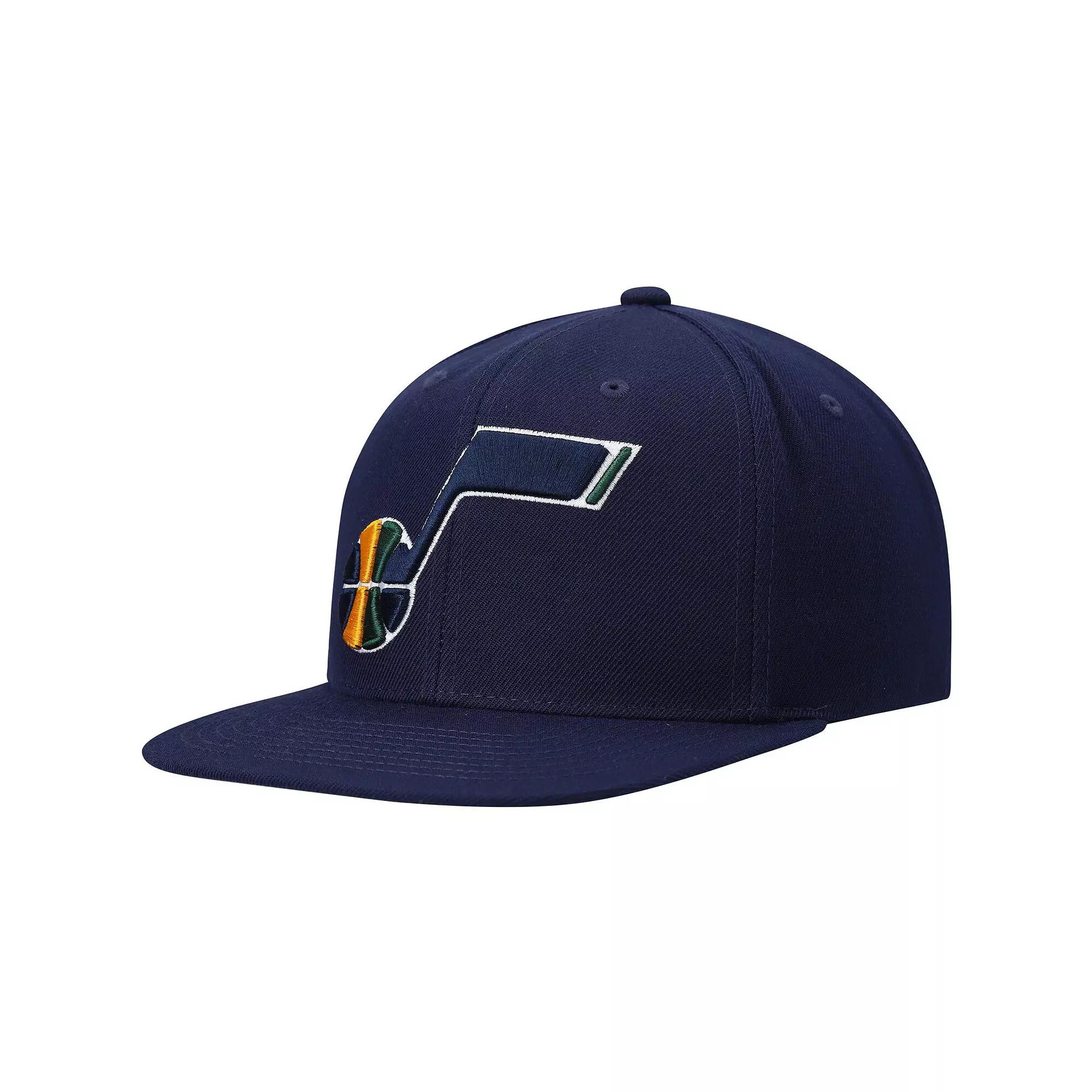 Men's Mitchell & Ness Navy Utah Jazz Ground 2.0 Snapback Hat, Jaz Blue Product Image