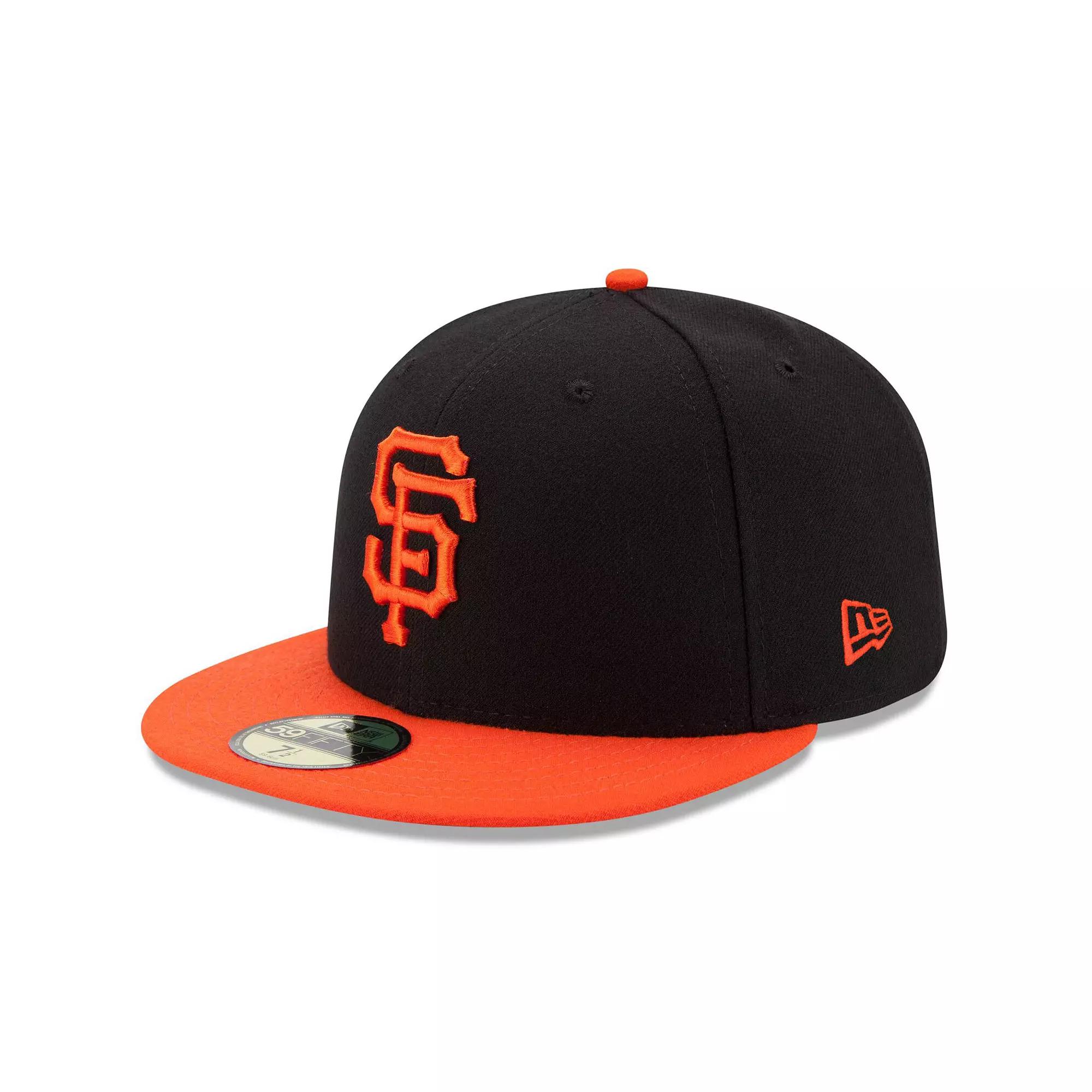 Men's New Era Black/Orange San Francisco Giants Authentic Collection On-Field 59FIFTY Fitted Hat, Size: 7 5/8 Product Image