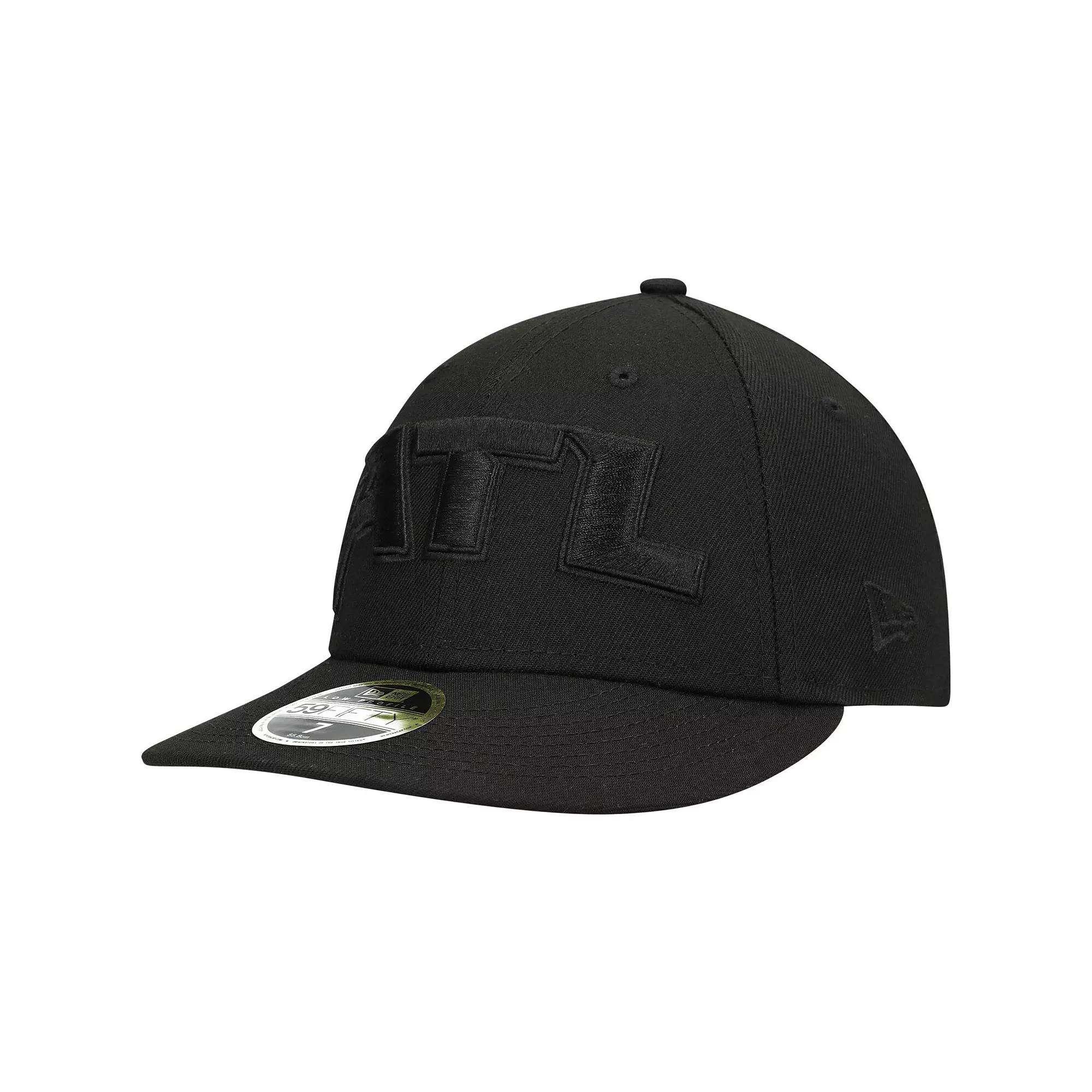 Men's New Era Black Atlanta Falcons Alternate Logo Black on Black Low Profile 59FIFTY II Fitted Hat,  Product Image