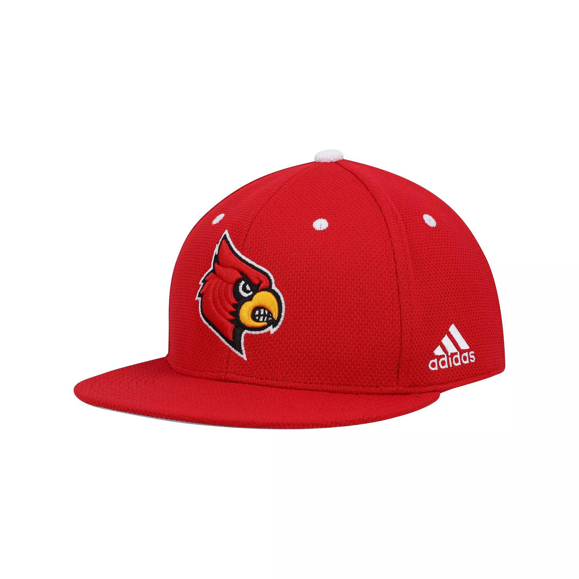 Men's adidas Red Louisville Cardinals On-Field Baseball Fitted Hat,  Product Image