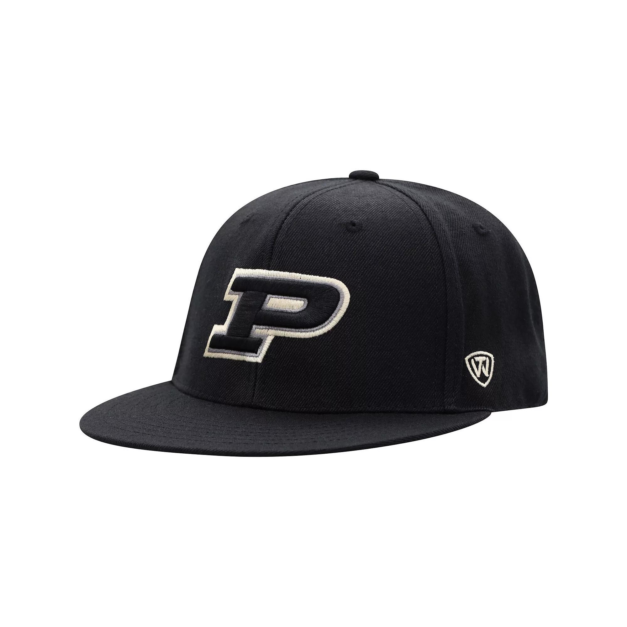 Men's Top of the World Black Purdue Boilermakers Team Color Fitted Hat, Size: 7 1/4 Product Image