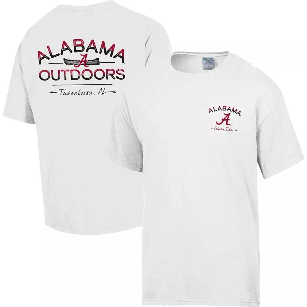 Men's Comfort Wash White Alabama Crimson Tide Great Outdoors T-Shirt, Size: Small Product Image