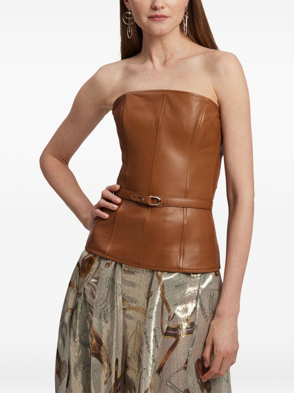 buckle-detail strapless top Product Image