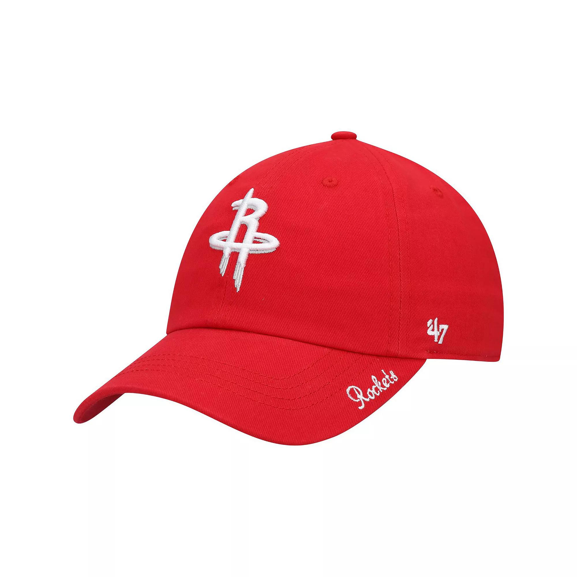 Women's '47 Red Houston Rockets Miata Clean Up Logo Adjustable Hat Product Image