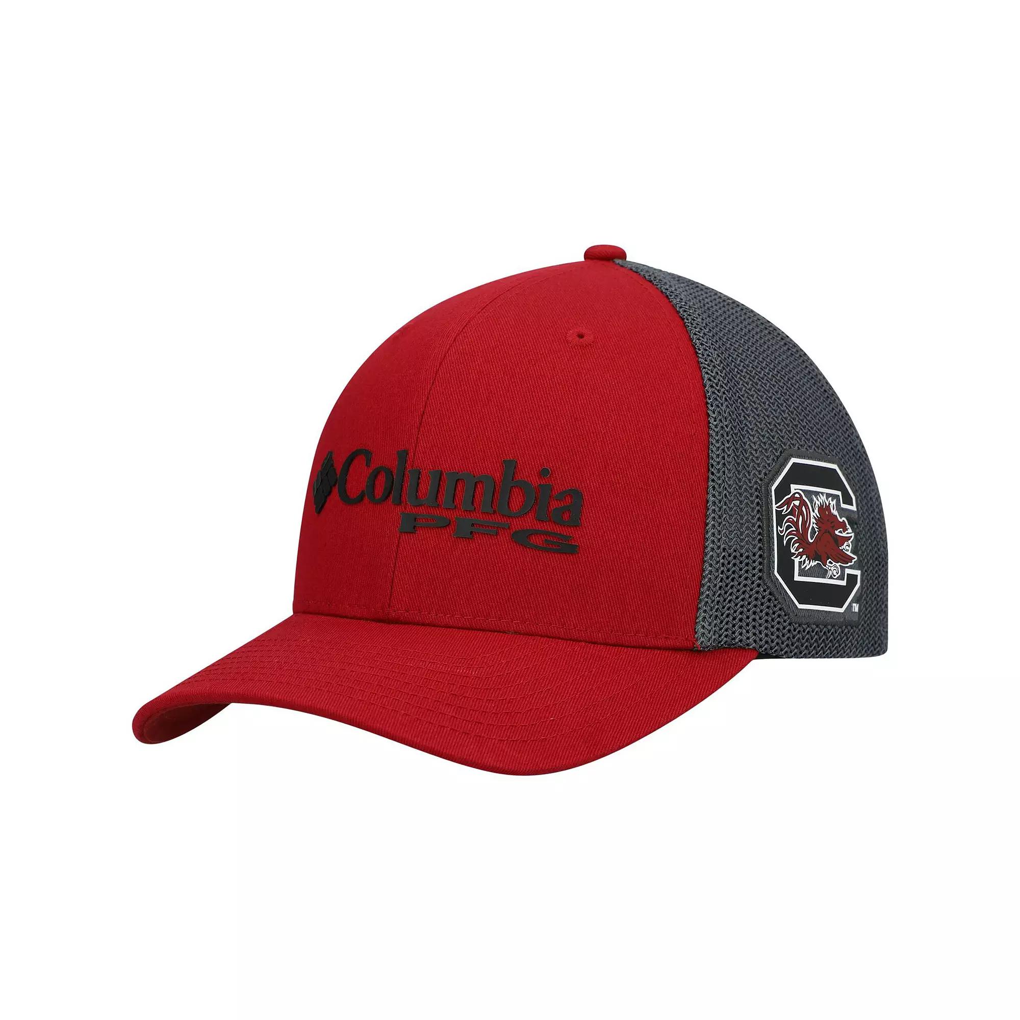 Men's Columbia Garnet/Charcoal South Carolina Gamecocks PFG Snapback Hat, Red Product Image
