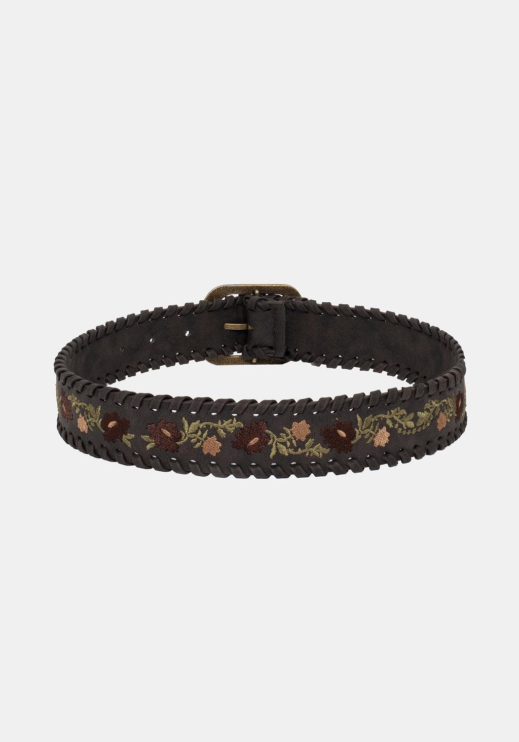 Nettle Whipstitch Floral Embroidered Belt Product Image