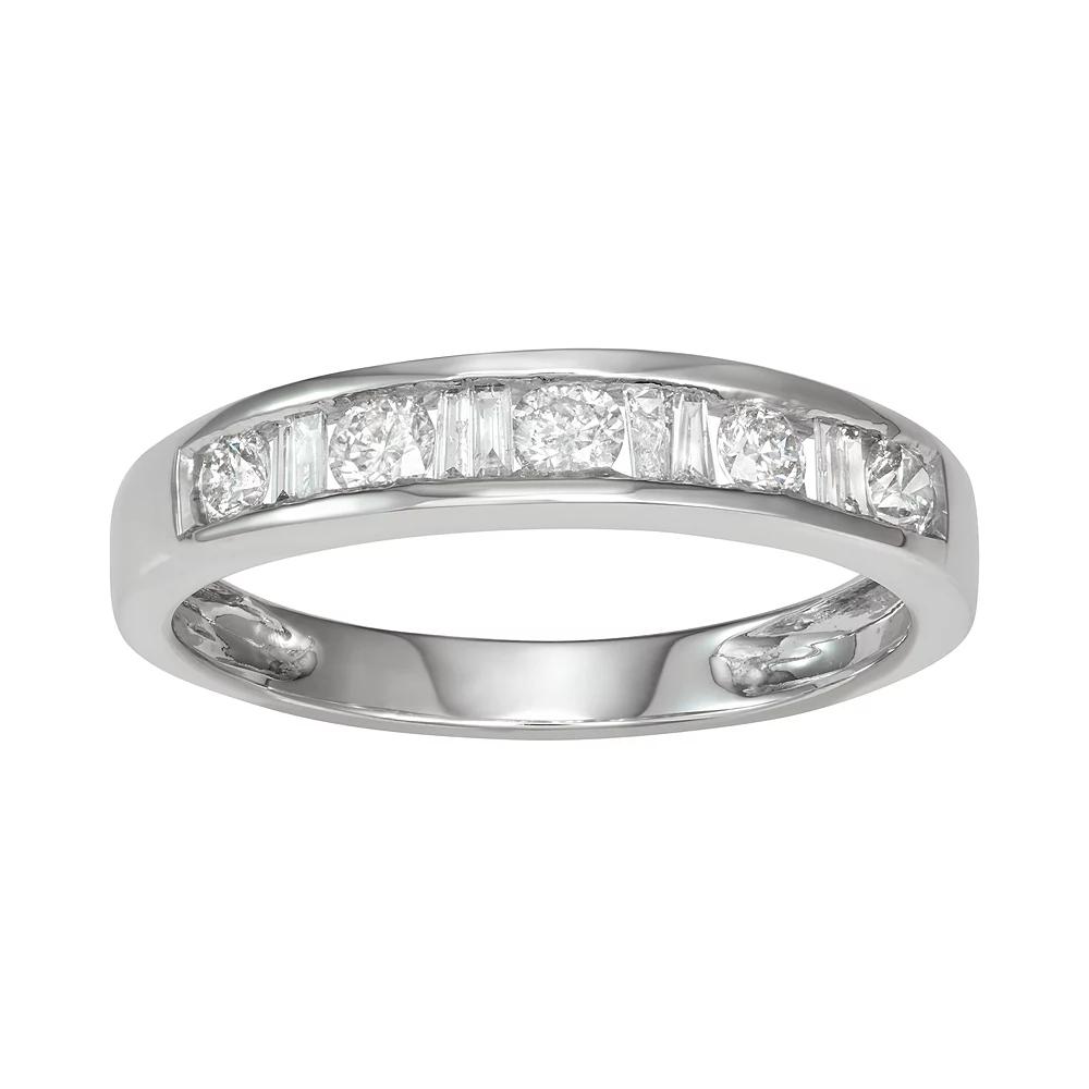 10k White Gold 3/8 Carat T.W. Diamond Ring, Women's, Size: 9, 10k Whgold Product Image