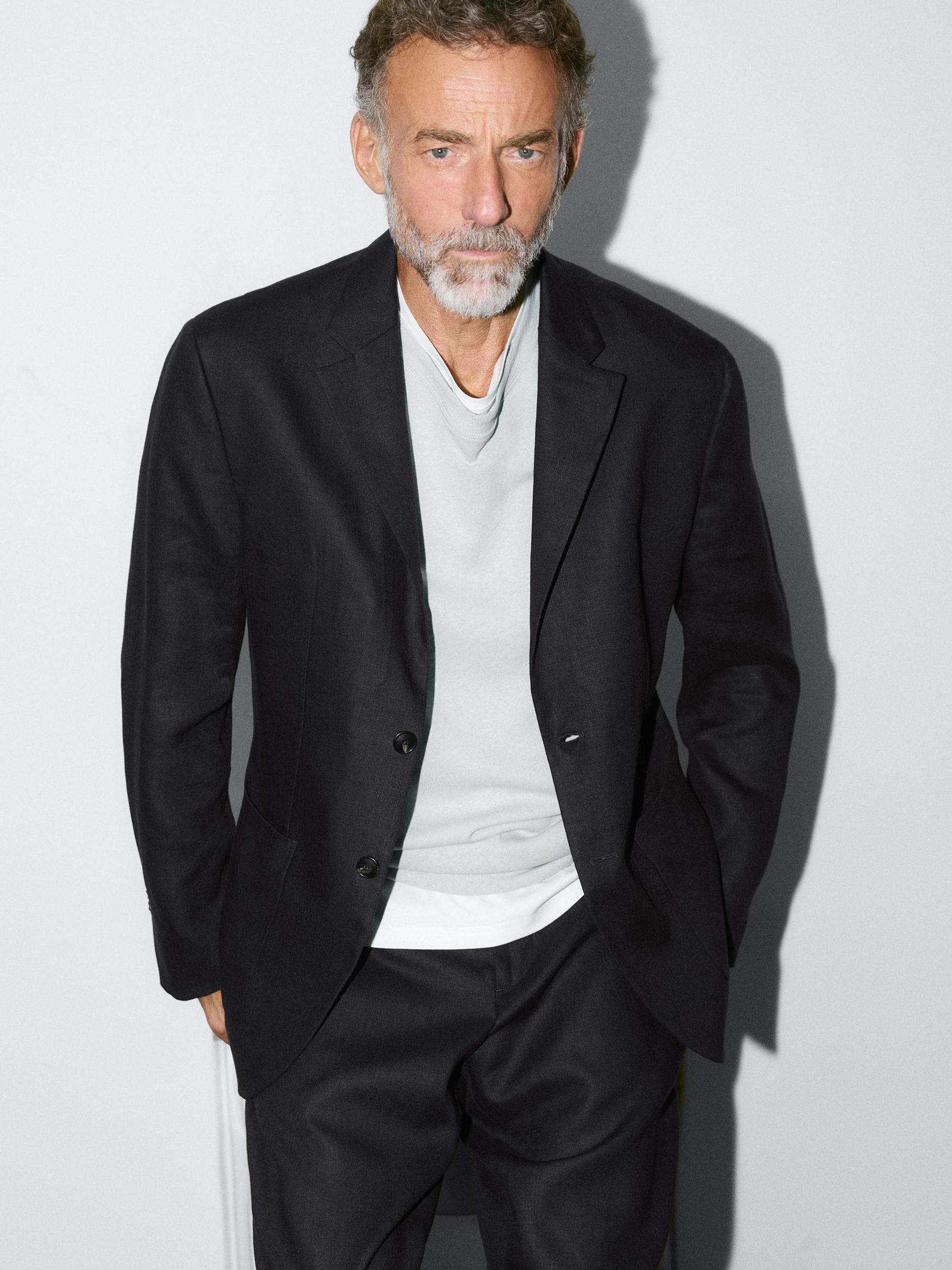 100% linen suit blazer Product Image