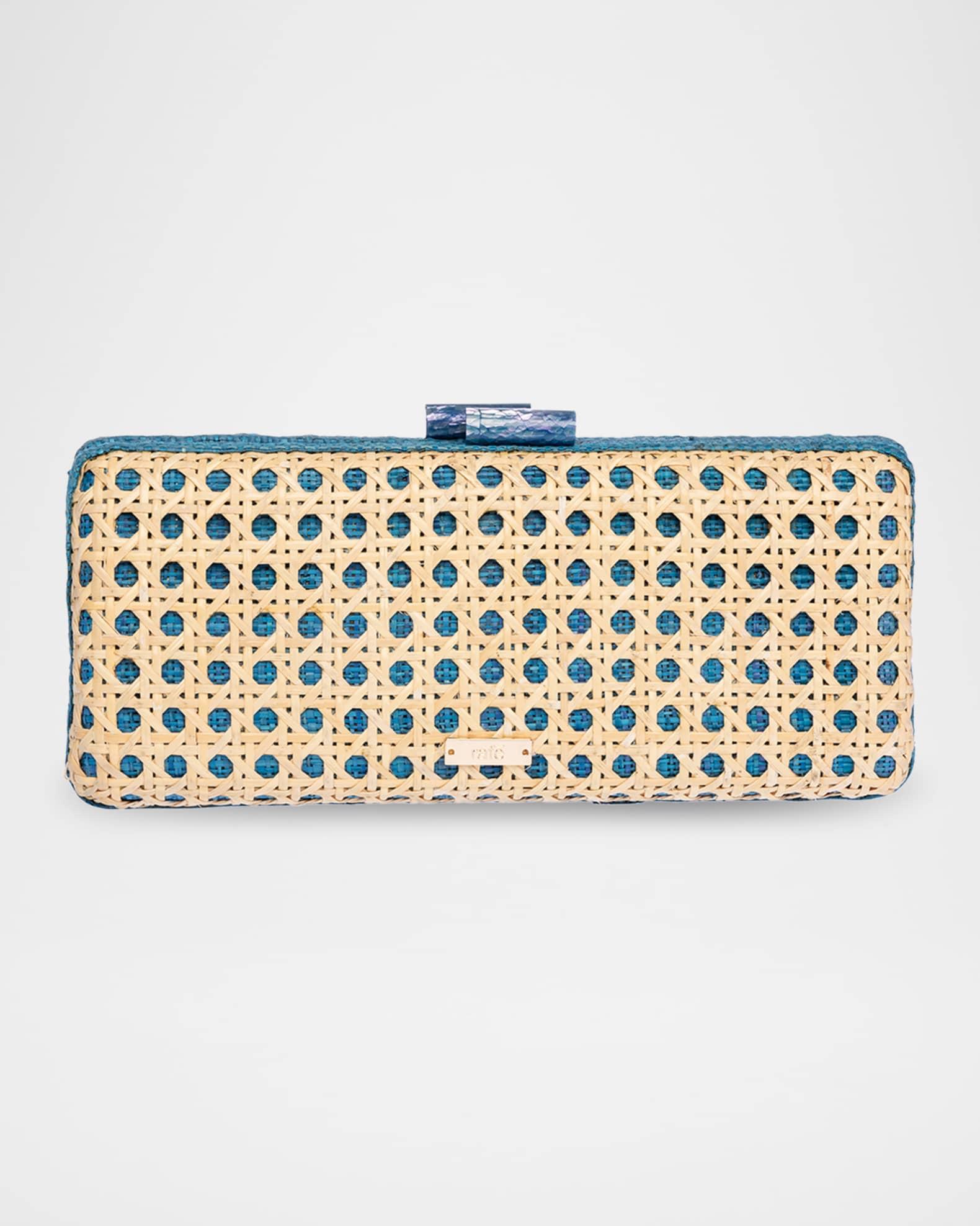 Alessandra Cutout Raffia Long Clutch Bag Product Image