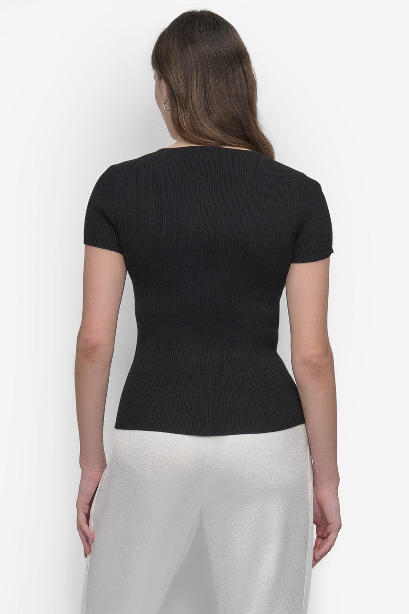 CAP SLEEVE SQUARE NECK SWEATER Product Image