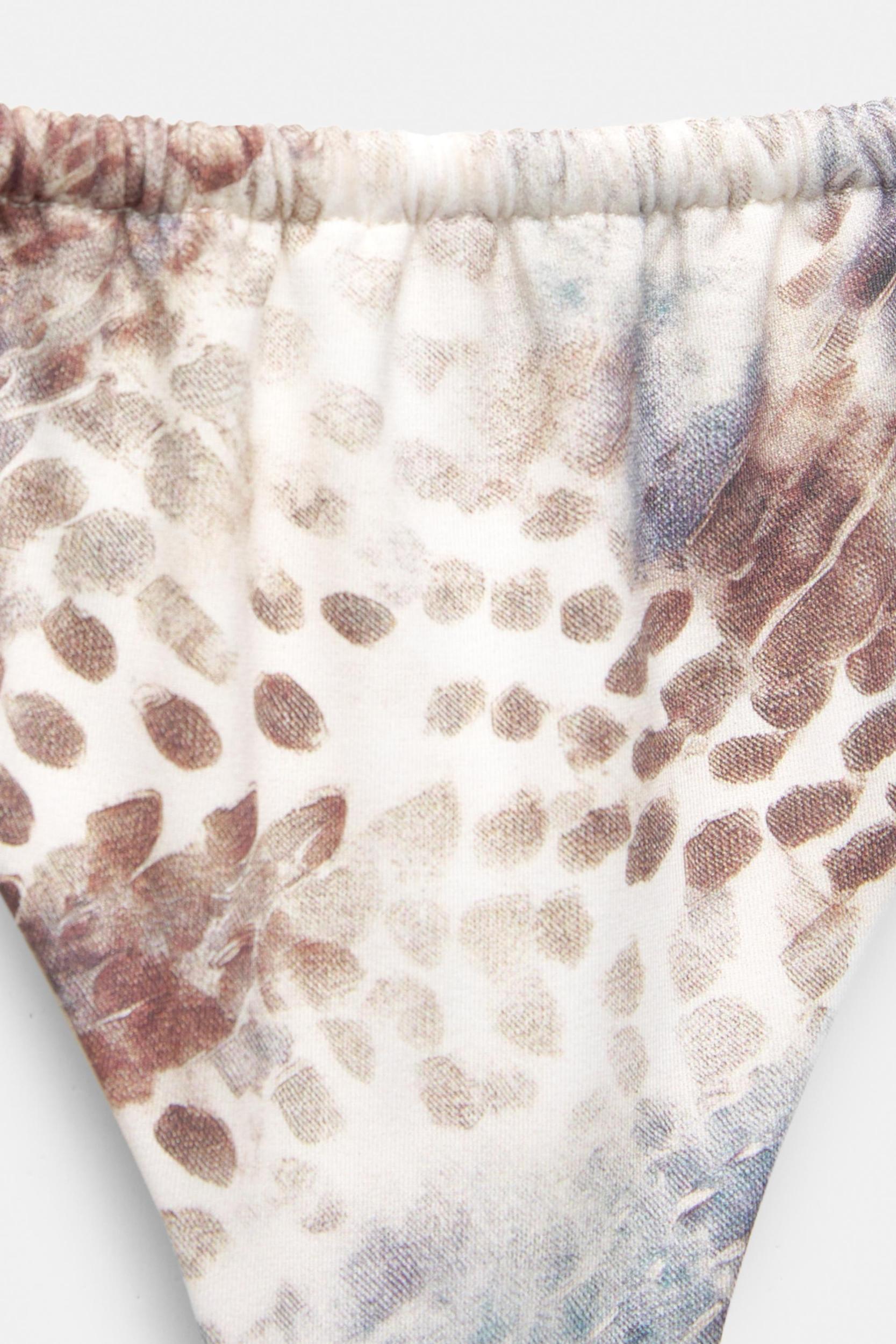 Printed bikini bottoms with gathering Product Image