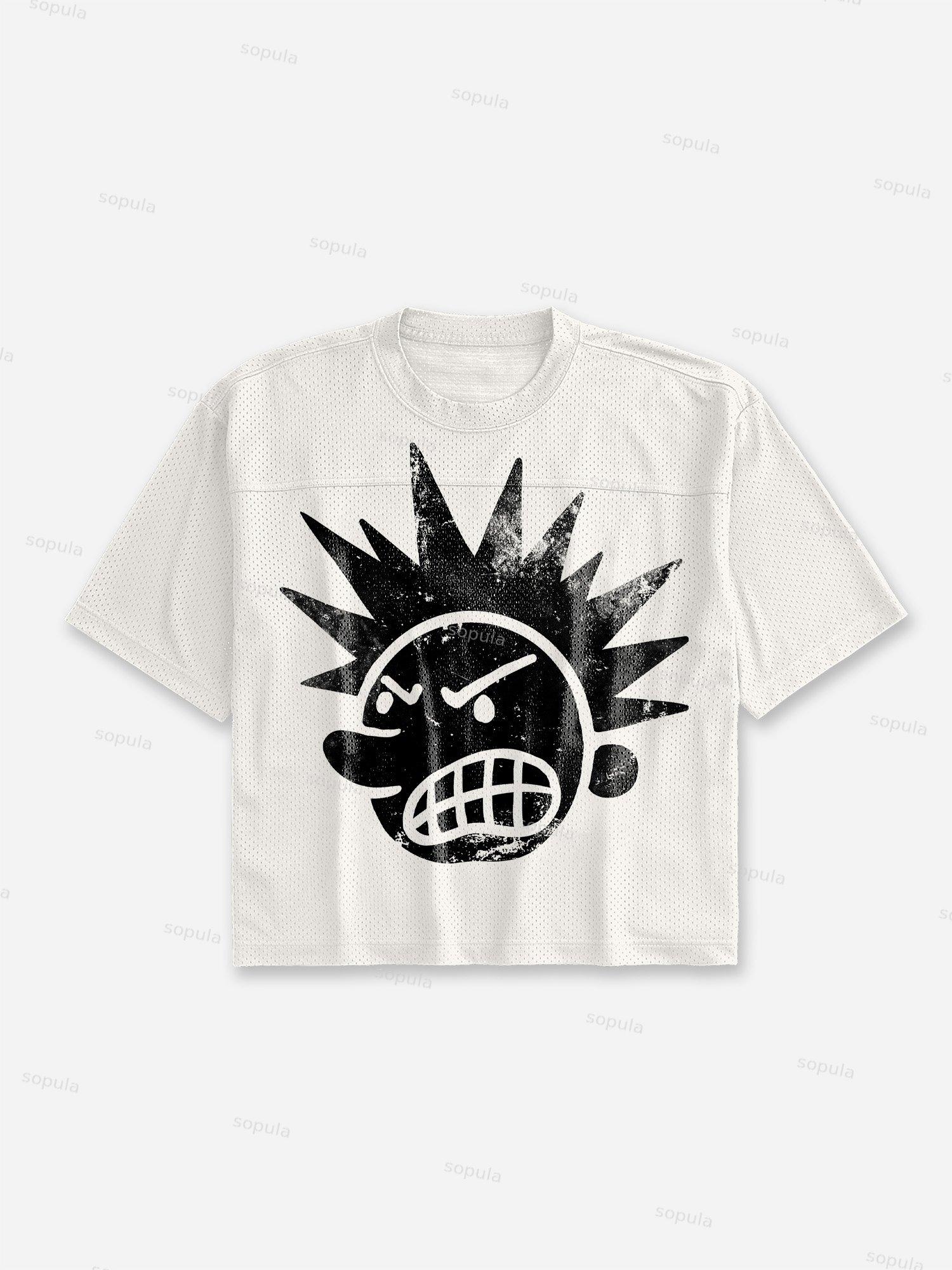 Casual The Brain Explodes Blokecore Mesh Football Jersey T-shirt Product Image