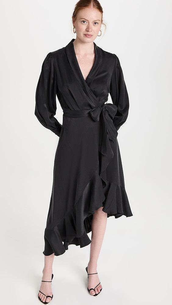 Zimmermann Silk Wrap Midi Dress | Shopbop Product Image