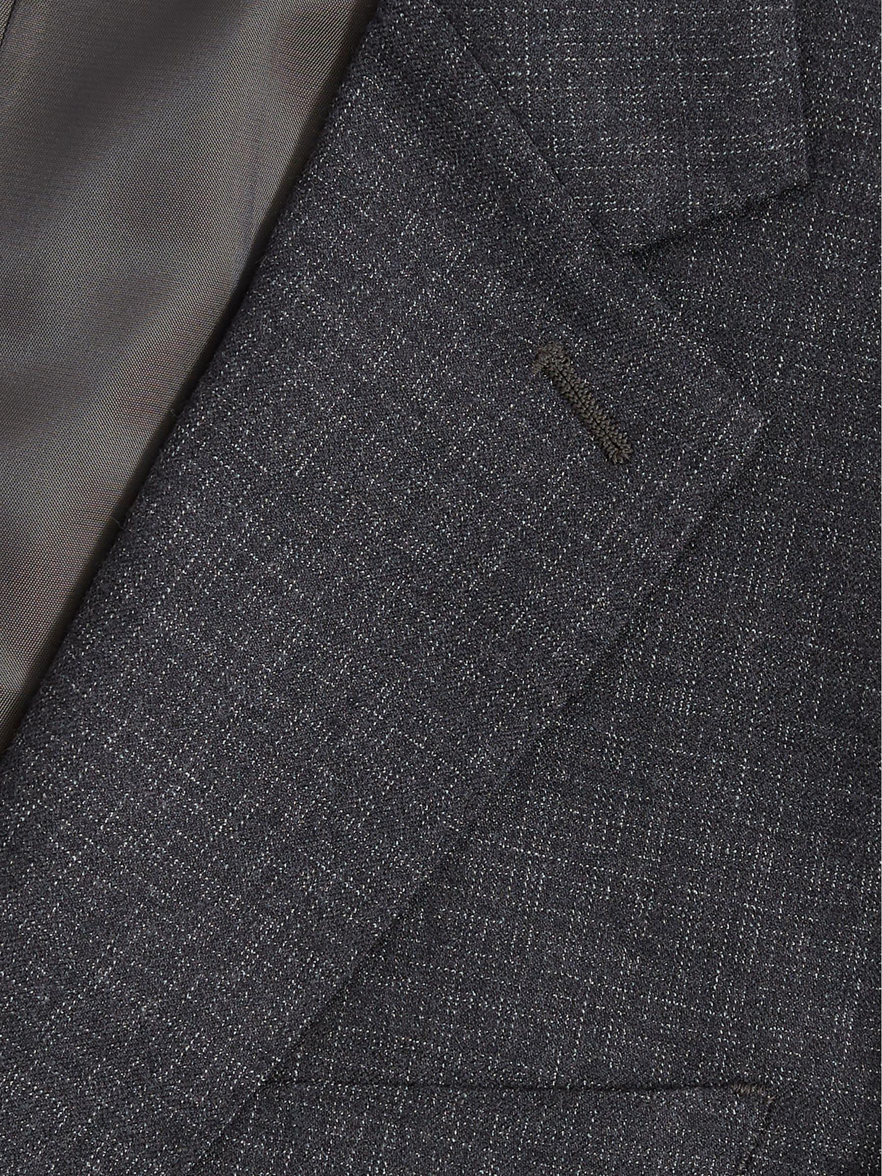 Slim Fit Textured Wool Blazer in Charcoal Product Image
