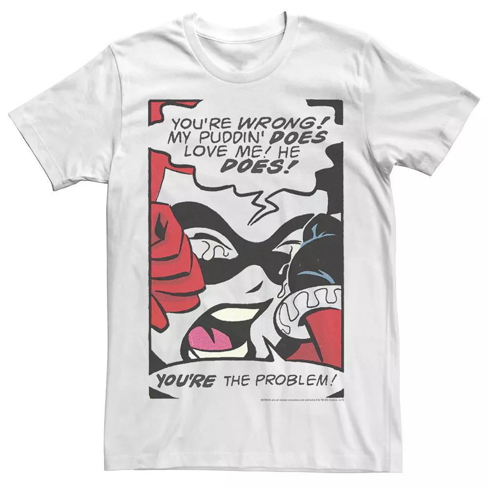 Men's Batman Harley Quinn Retro Comic Poster Tee,  Product Image