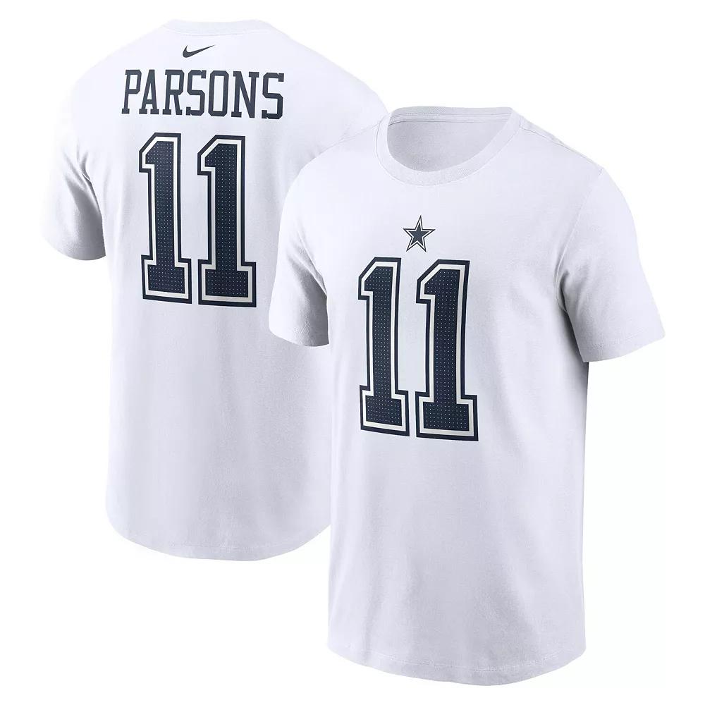 Men's Nike Micah Parsons  White Dallas Cowboys  Player Name & Number T-Shirt, Size: Large Product Image
