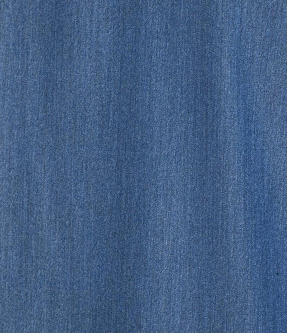 Calessa Plus Size Embroidered Elbow Sleeve Split V-Neck Tunic Product Image