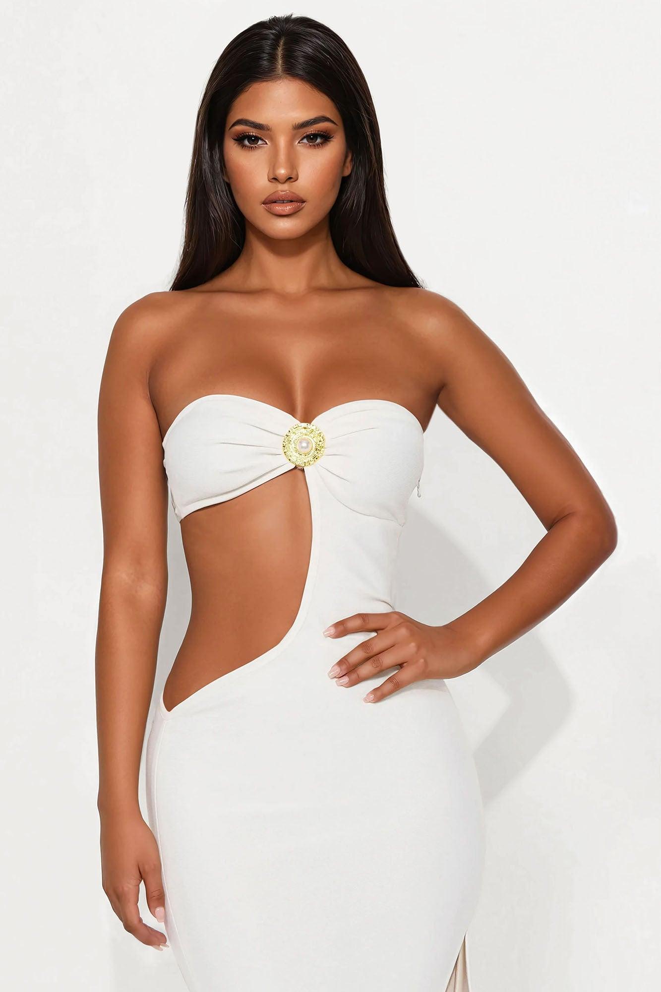 Nia Bandage Maxi Dress - White Female Product Image