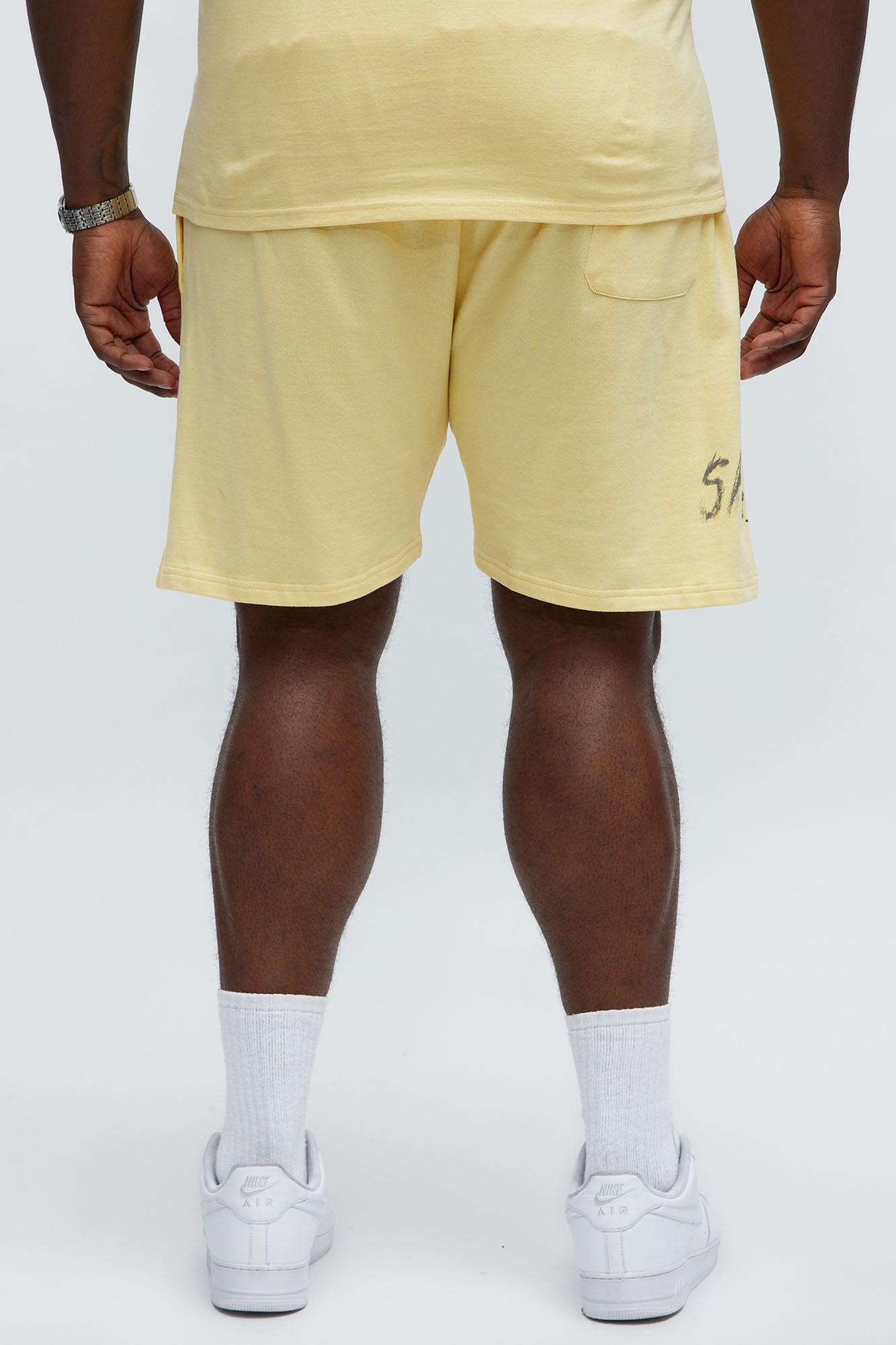 Dodge Hellcat Speed Embroidery Sweatshorts - Tan Male Product Image