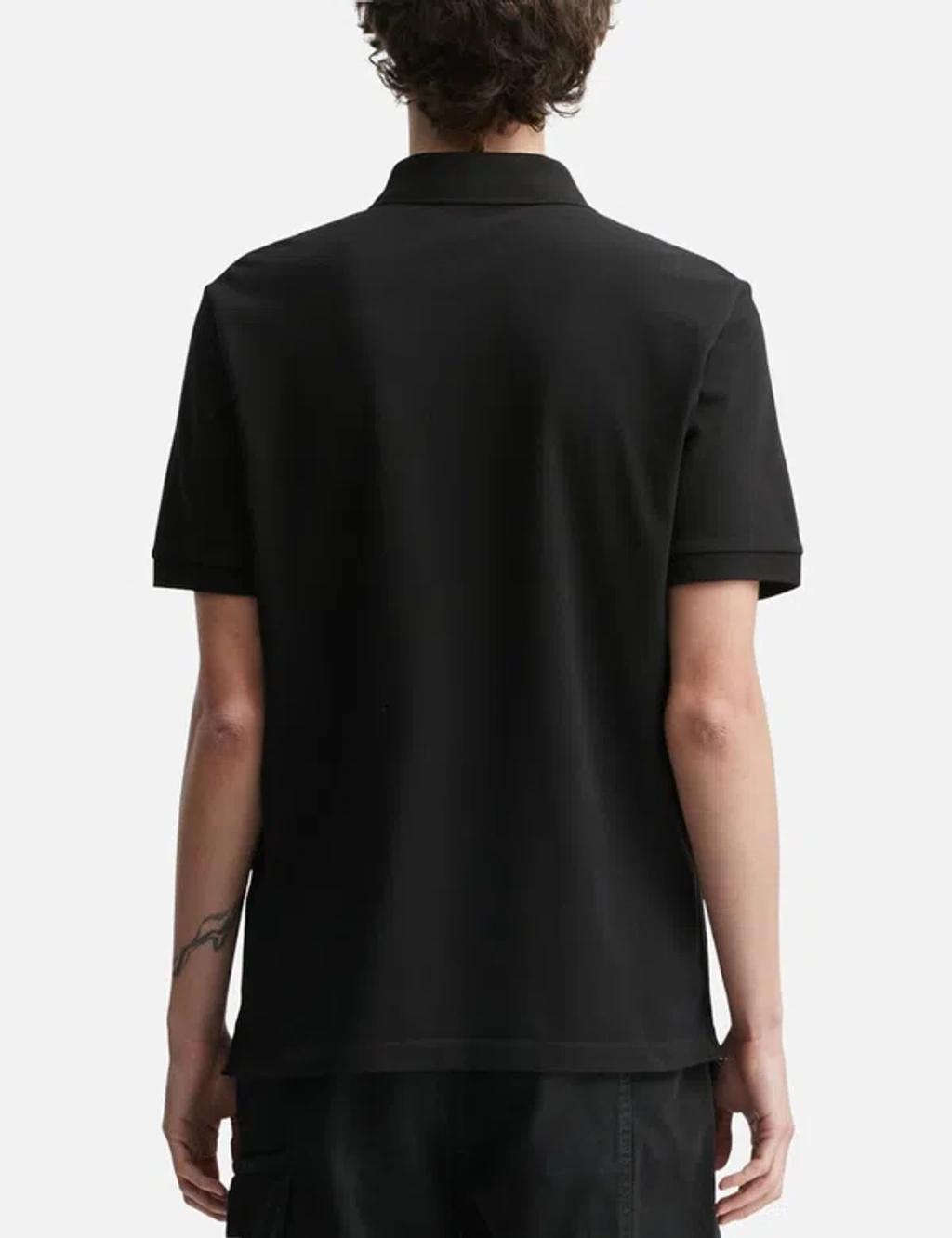 STONE ISLAND Mens Black Brand-patch Regular-fit Stretch-cotton Polo Shirt Xl Product Image