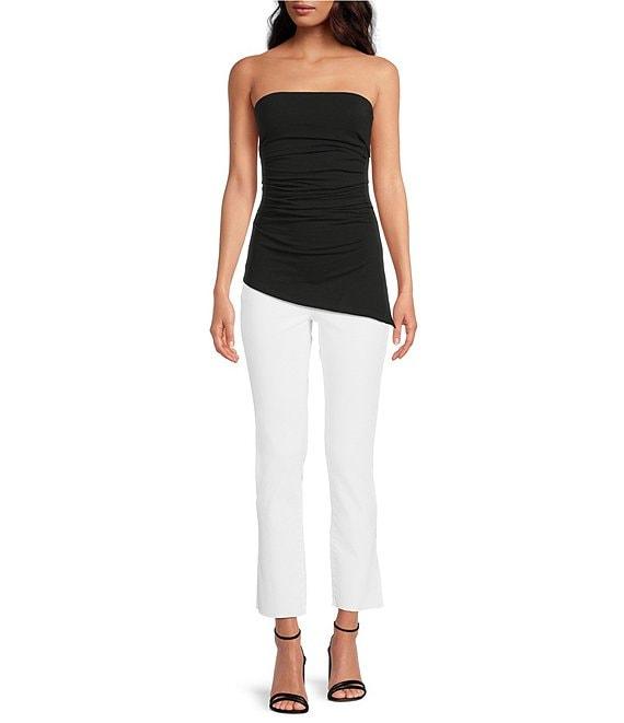 Good American Super Stretch Jersey Strapless Asymmetrical Hem Tube Top Product Image