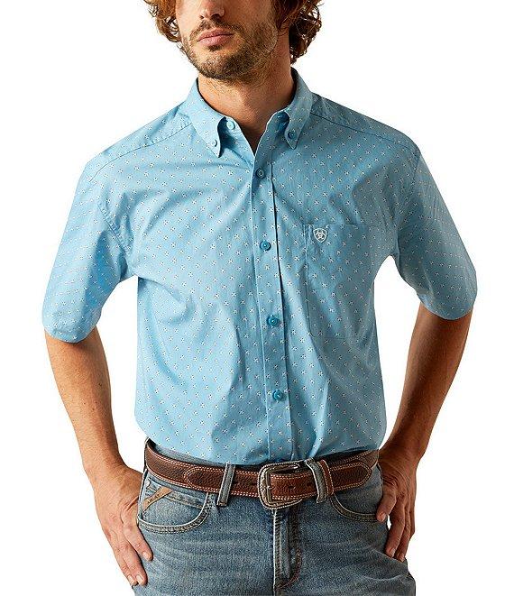 Ariat Guy Classic Fit Short Sleeve Printed Woven Shirt Product Image