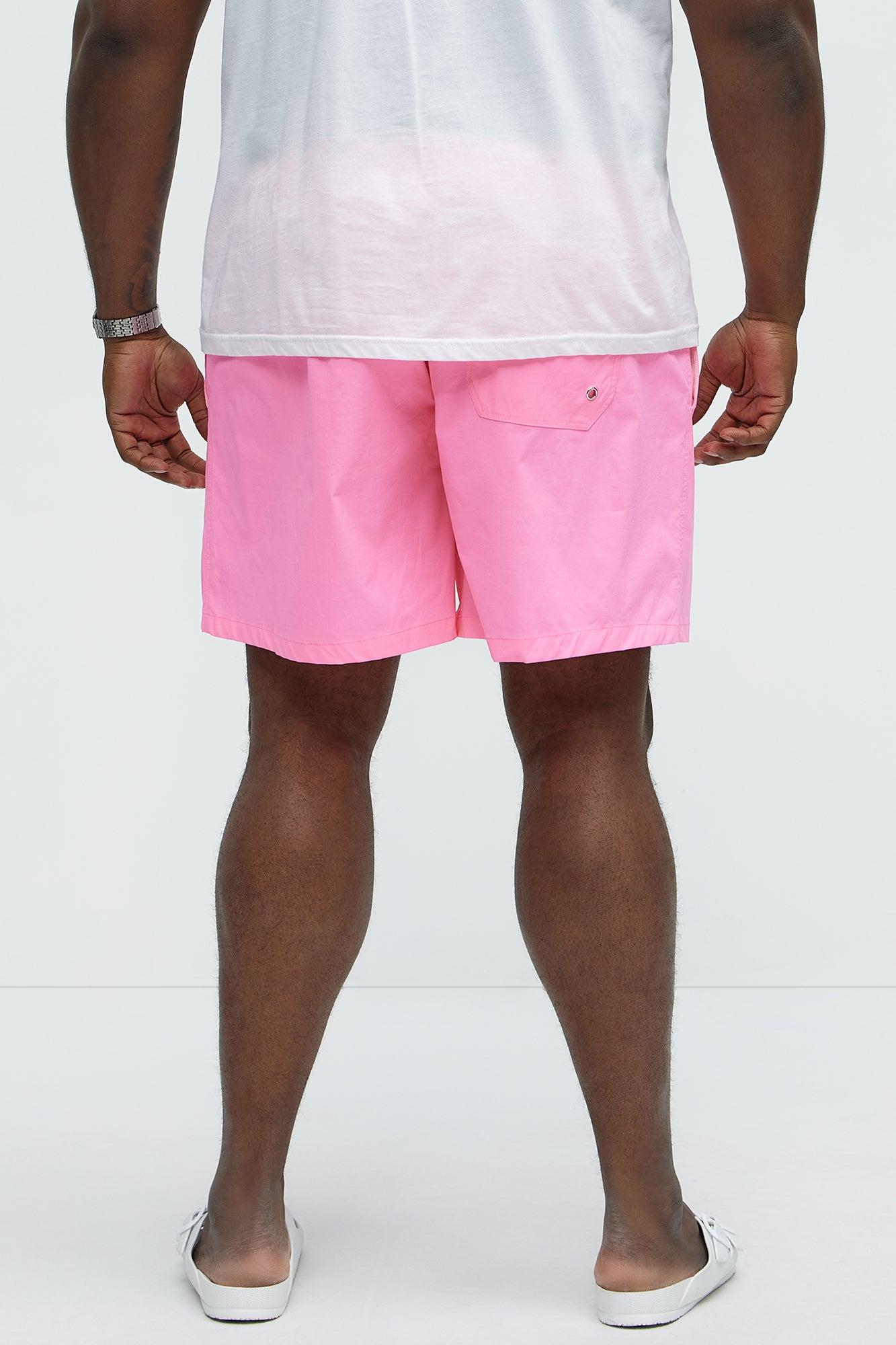 Montez Stretch Swim Trunk Classic - Neon Pink Product Image