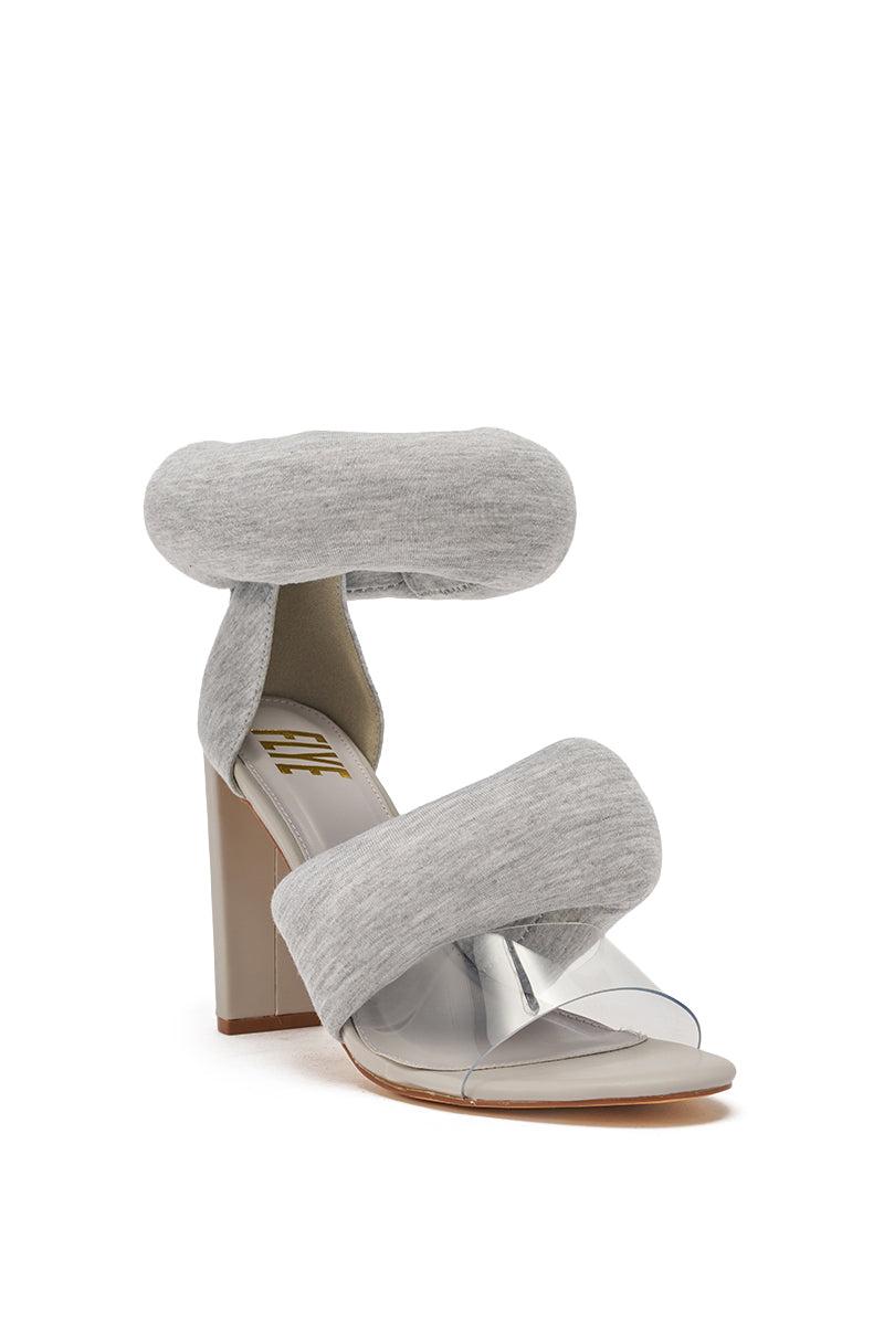 YANIX GREY PUFF SLIP ON SANDAL Product Image