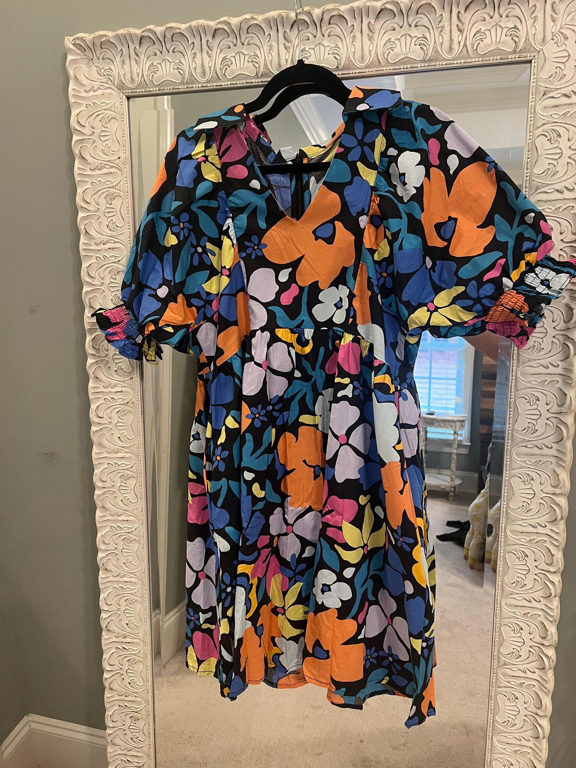 Blue Floral Dress Product Image