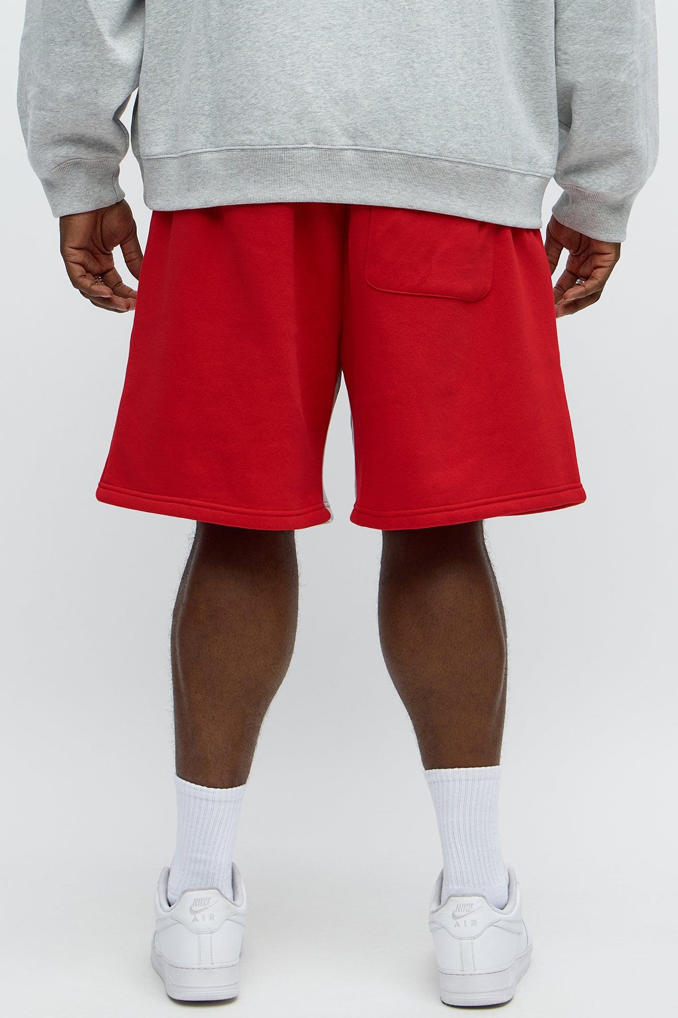Tyson Relaxed Number 3 Patch Sweatshorts - Red/combo Male Product Image