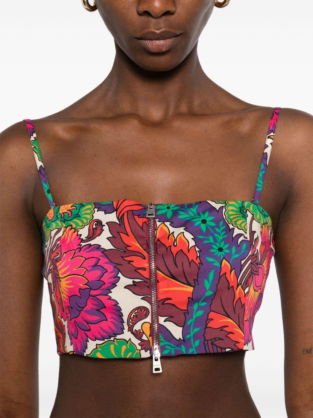 floral-print cropped top Product Image