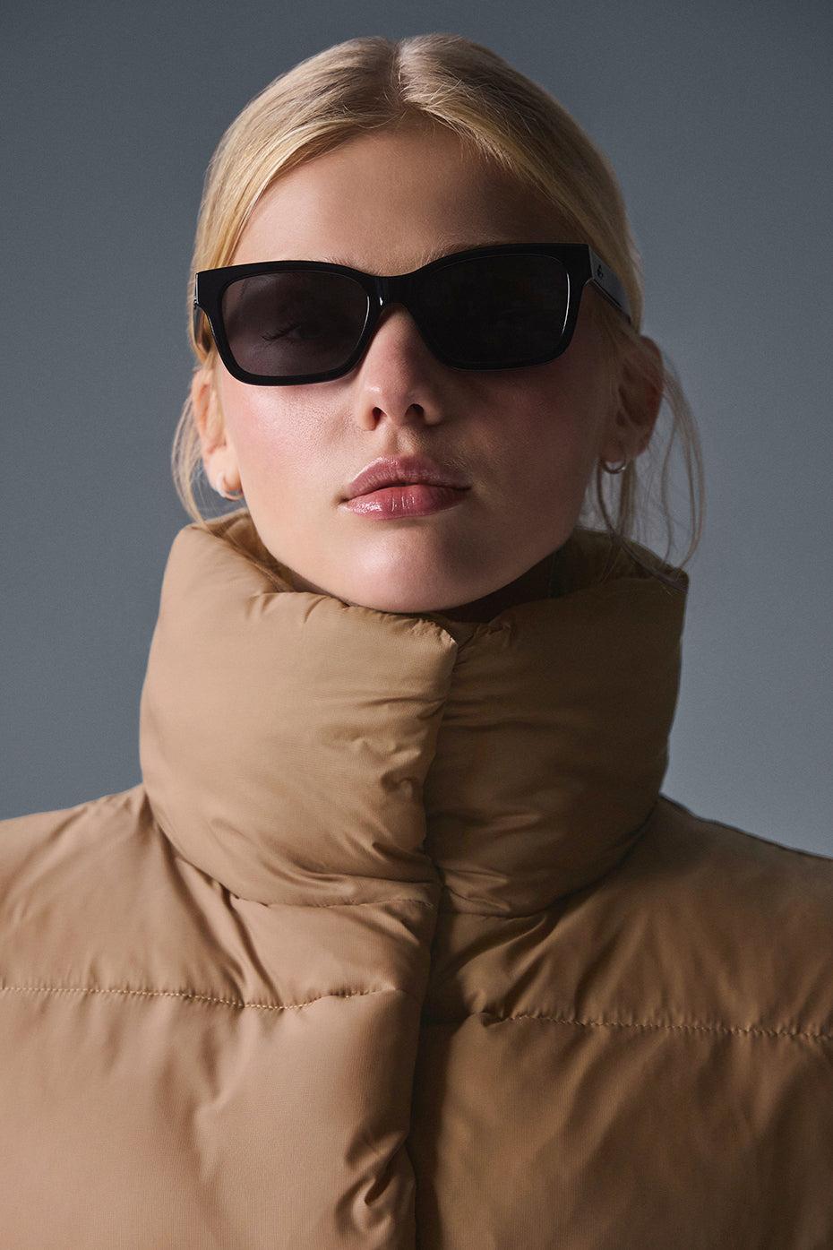 Cropped Gold Rush Puffer Vest - Toasted Almond Product Image