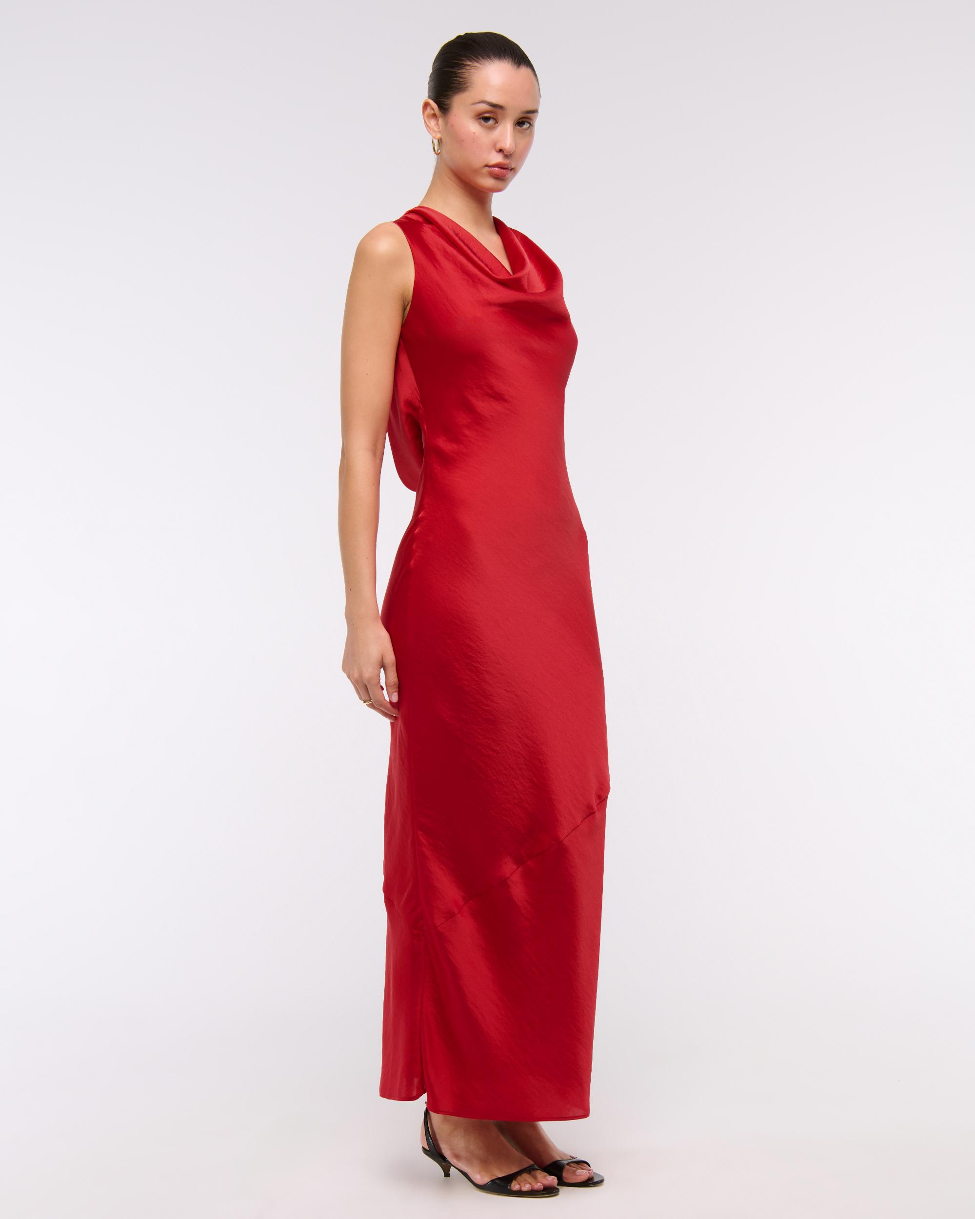 The A&F Julia Slip Cowl Neck Maxi Dress Product Image