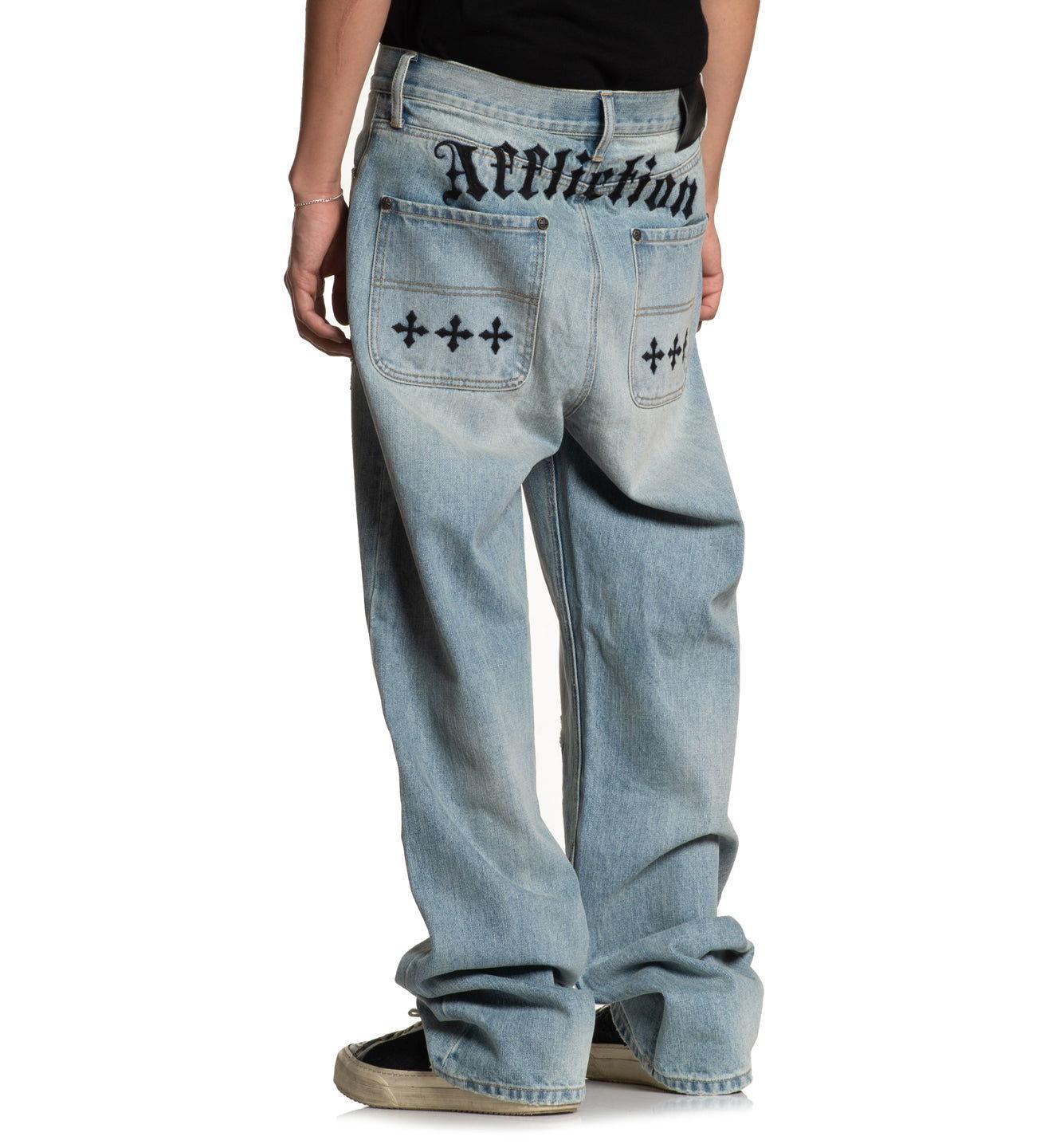 Wide Leg Binded Orion Jeans Male Product Image