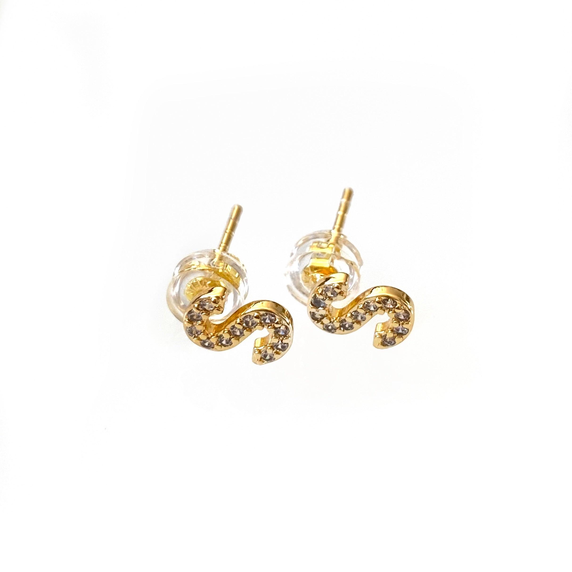 Gold Initial Studs Product Image
