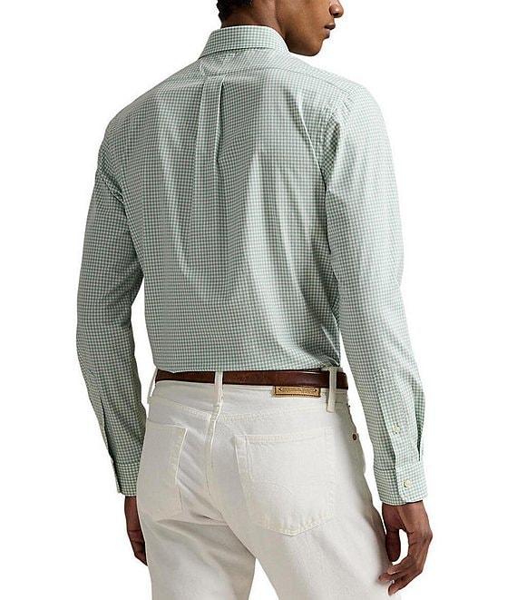 Polo Ralph Lauren Slim Fit Gingham Stretch Poplin Long Sleeve Woven Shirt Product Image