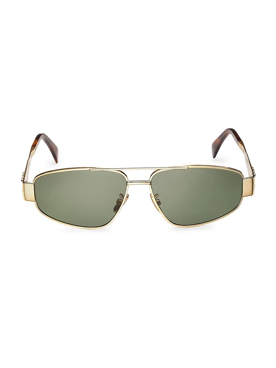 Mens Metal Triomphe 57MM Pilot Sunglasses Product Image