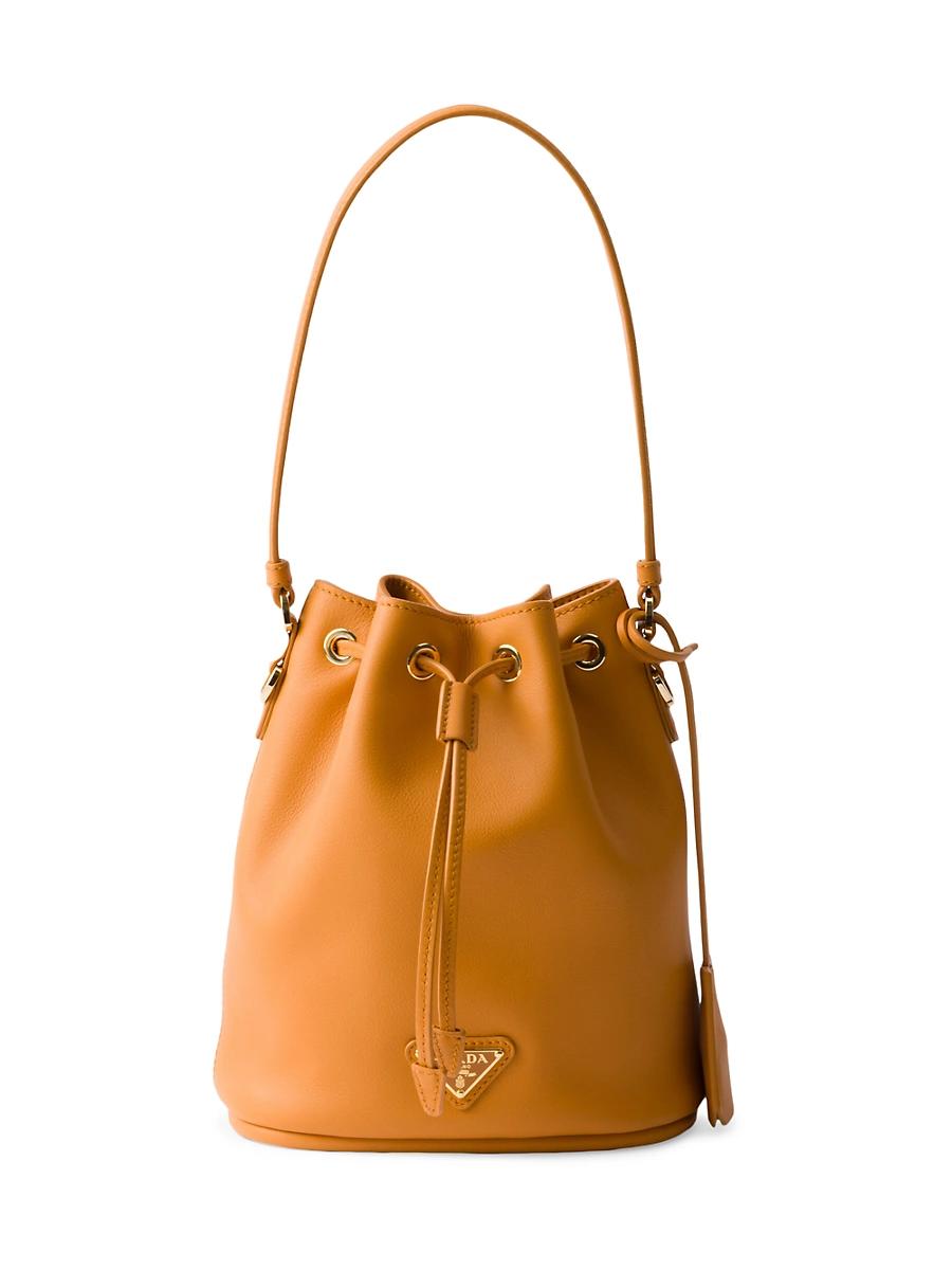 Womens Leather Bucket Mini Bag Product Image