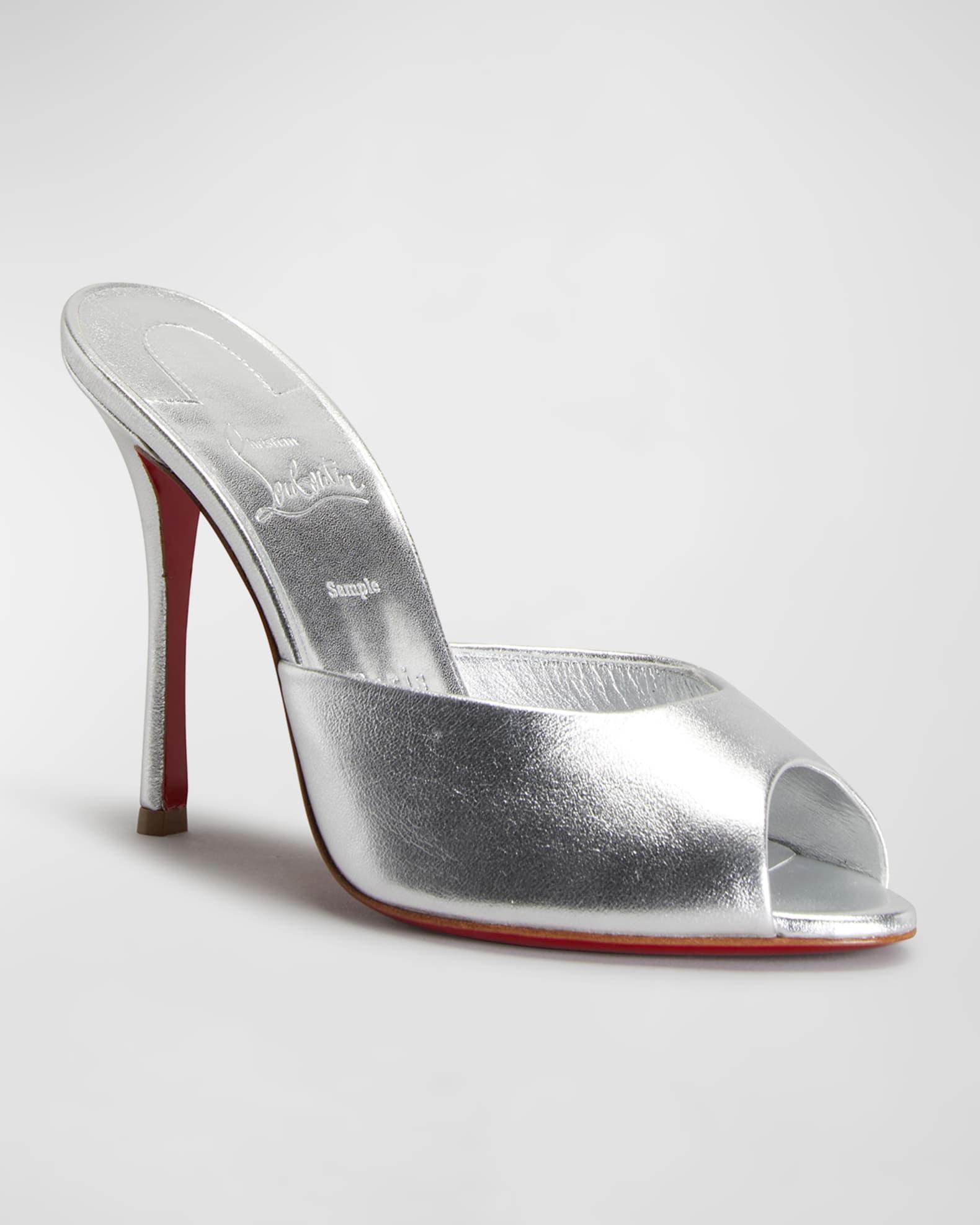 Me Dolly Metallic Red Sole Slide Sandals Product Image