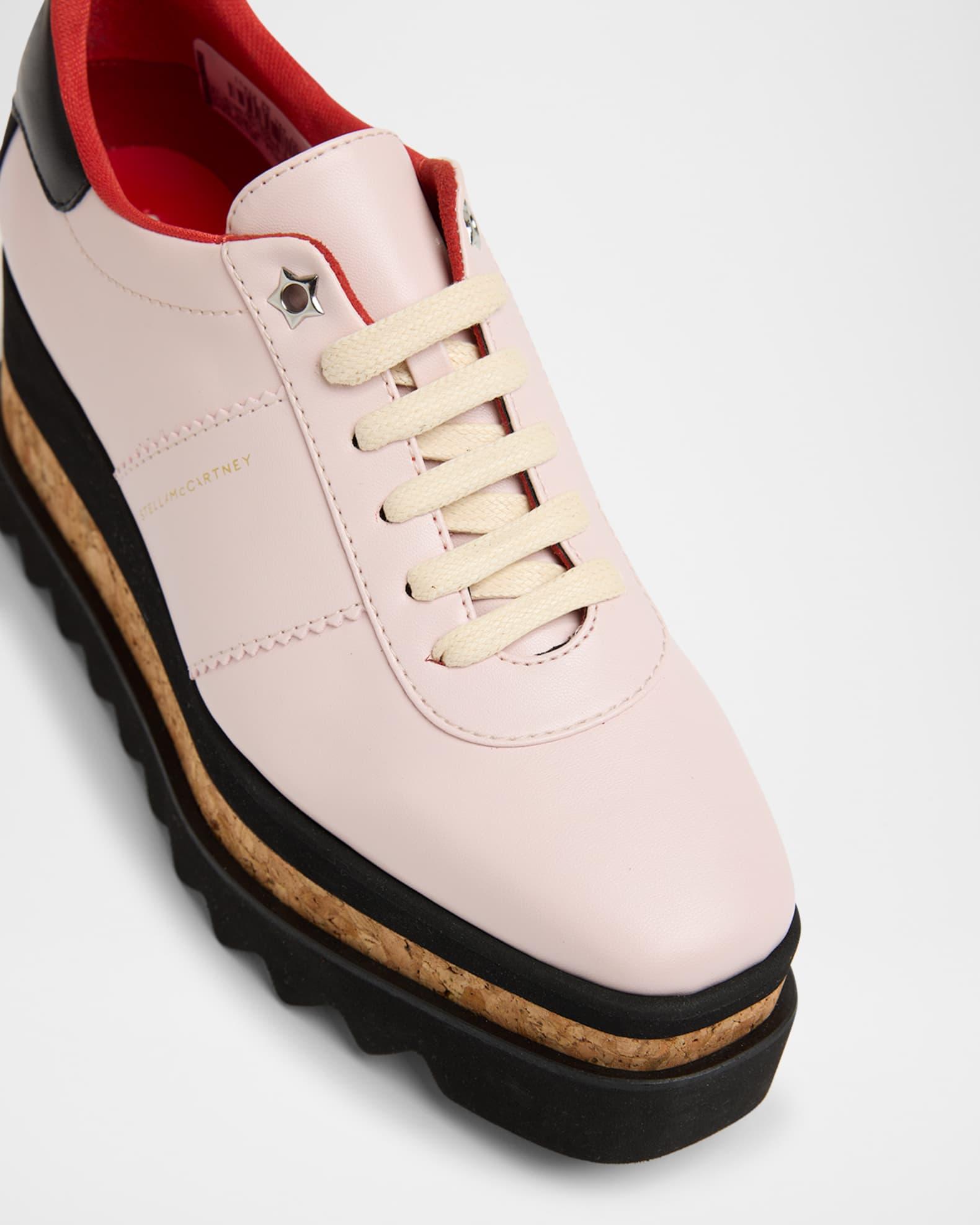 Sneak-Elyse Vegan Leather Wedge Sneakers  Product Image