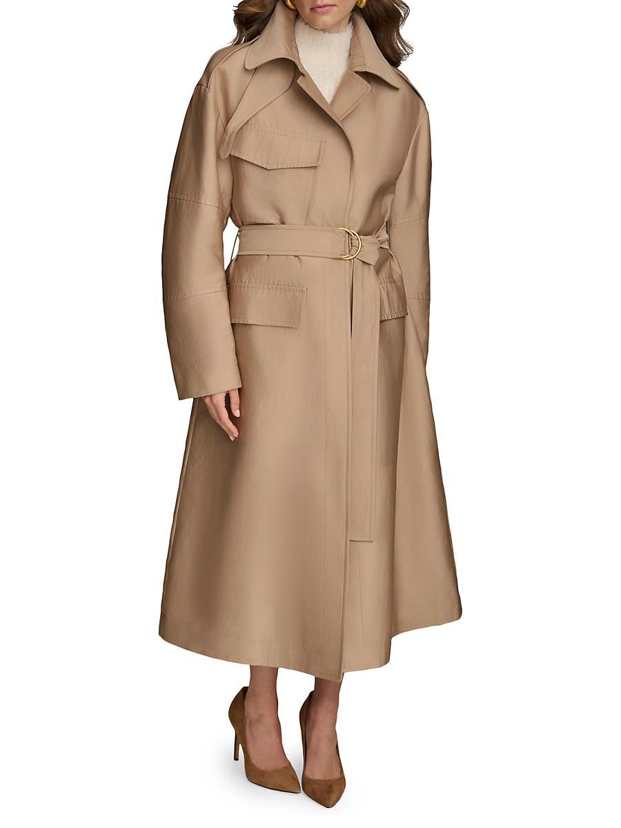 Womens Safari Sateen Trench Coat Product Image