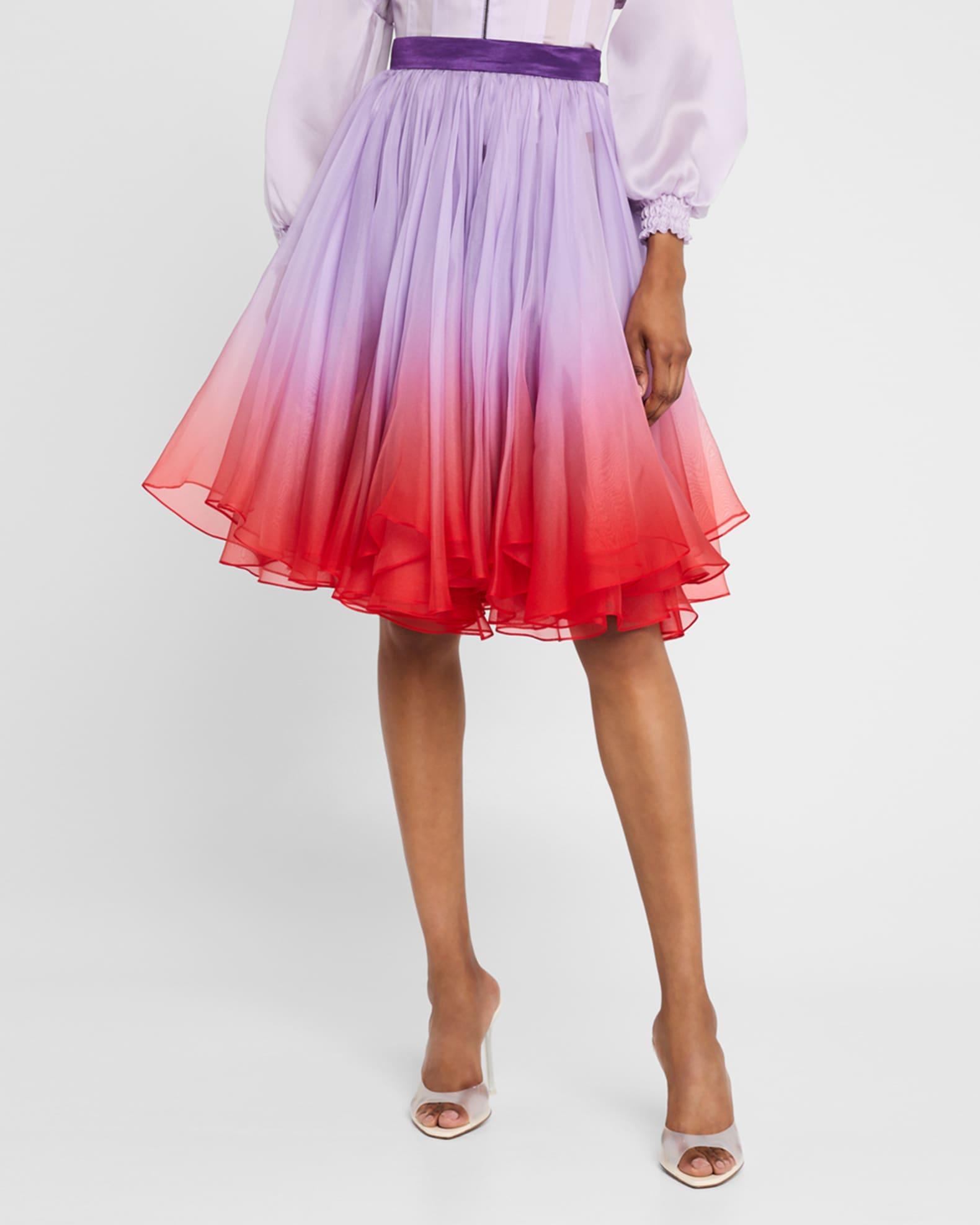 Ombre Flounce Circle Skirt Product Image