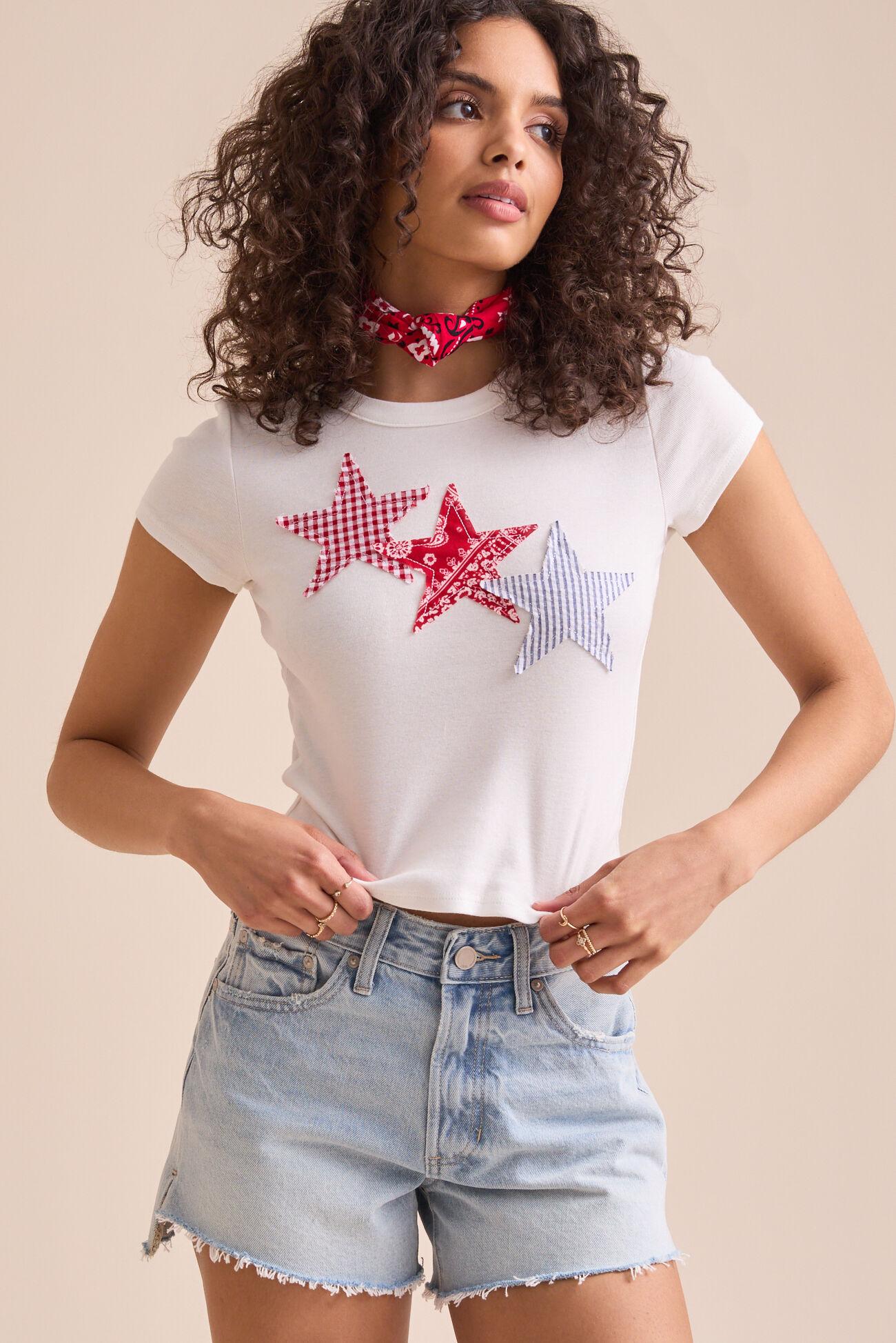 Star Patchwork Tee Product Image