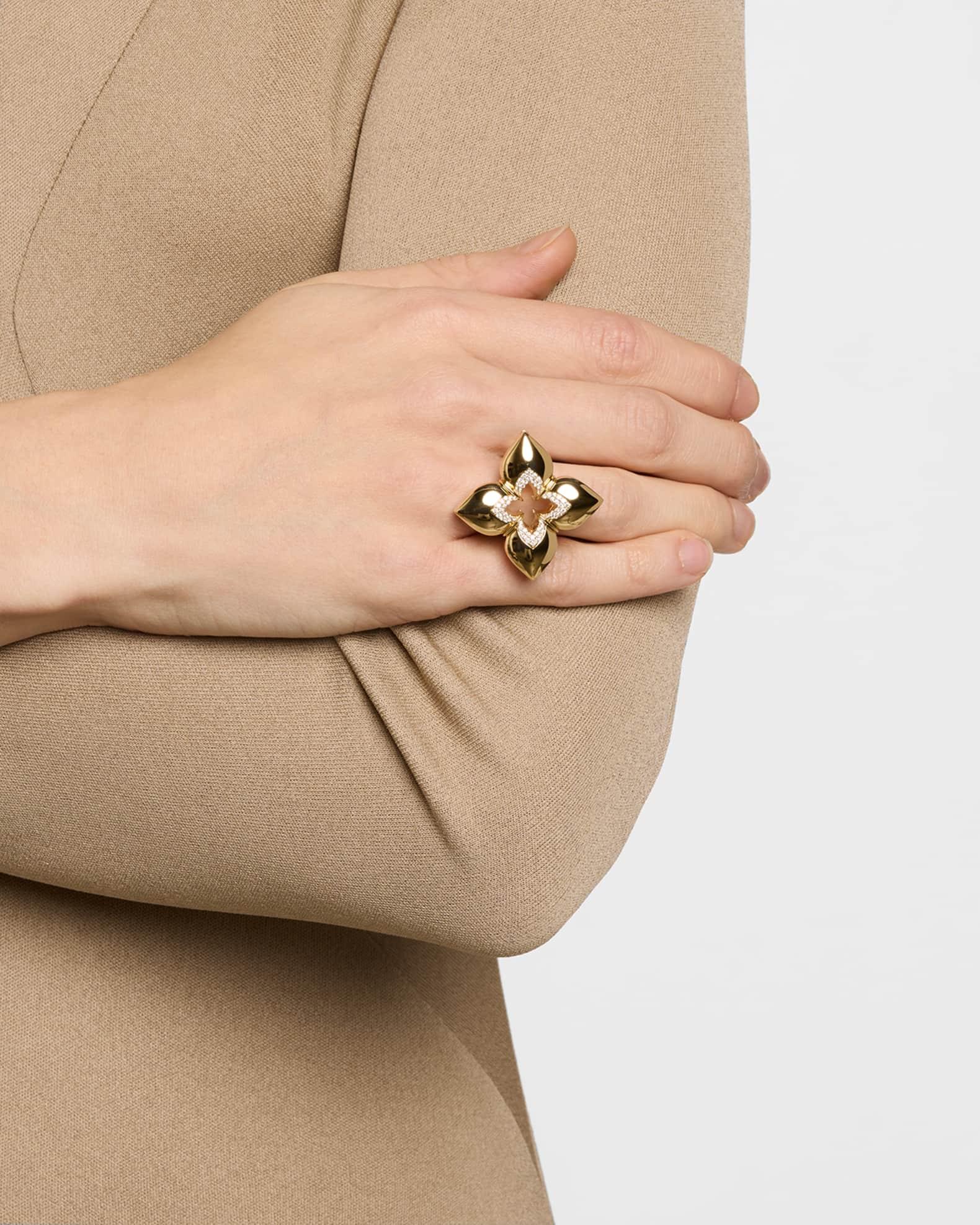 18K Yellow Gold Diamond Venetian Princess Ring, Size 6.5 Product Image