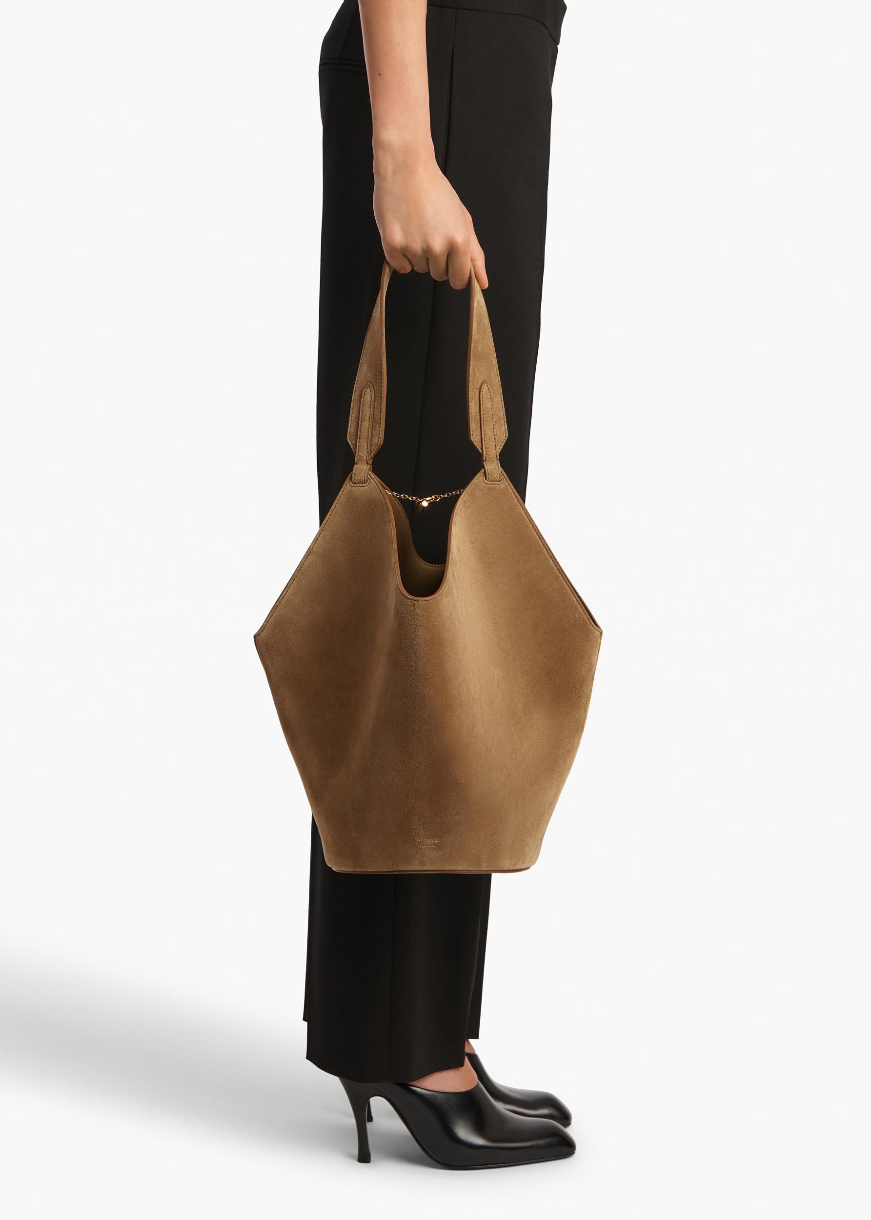 Small Lotus Tote in Mud Suede Product Image